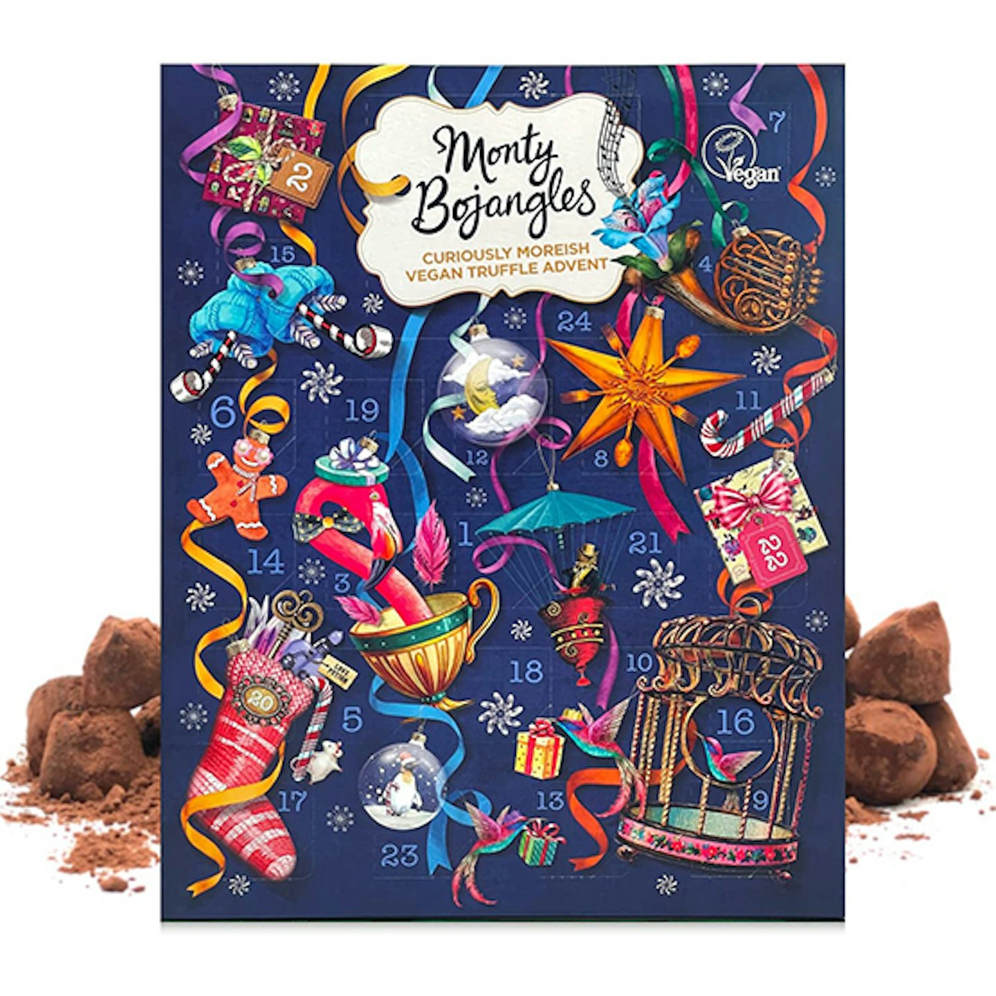 Monty Bojangles Advent Calendar with Cocoa Dusted Chocolate Vegan Truffles