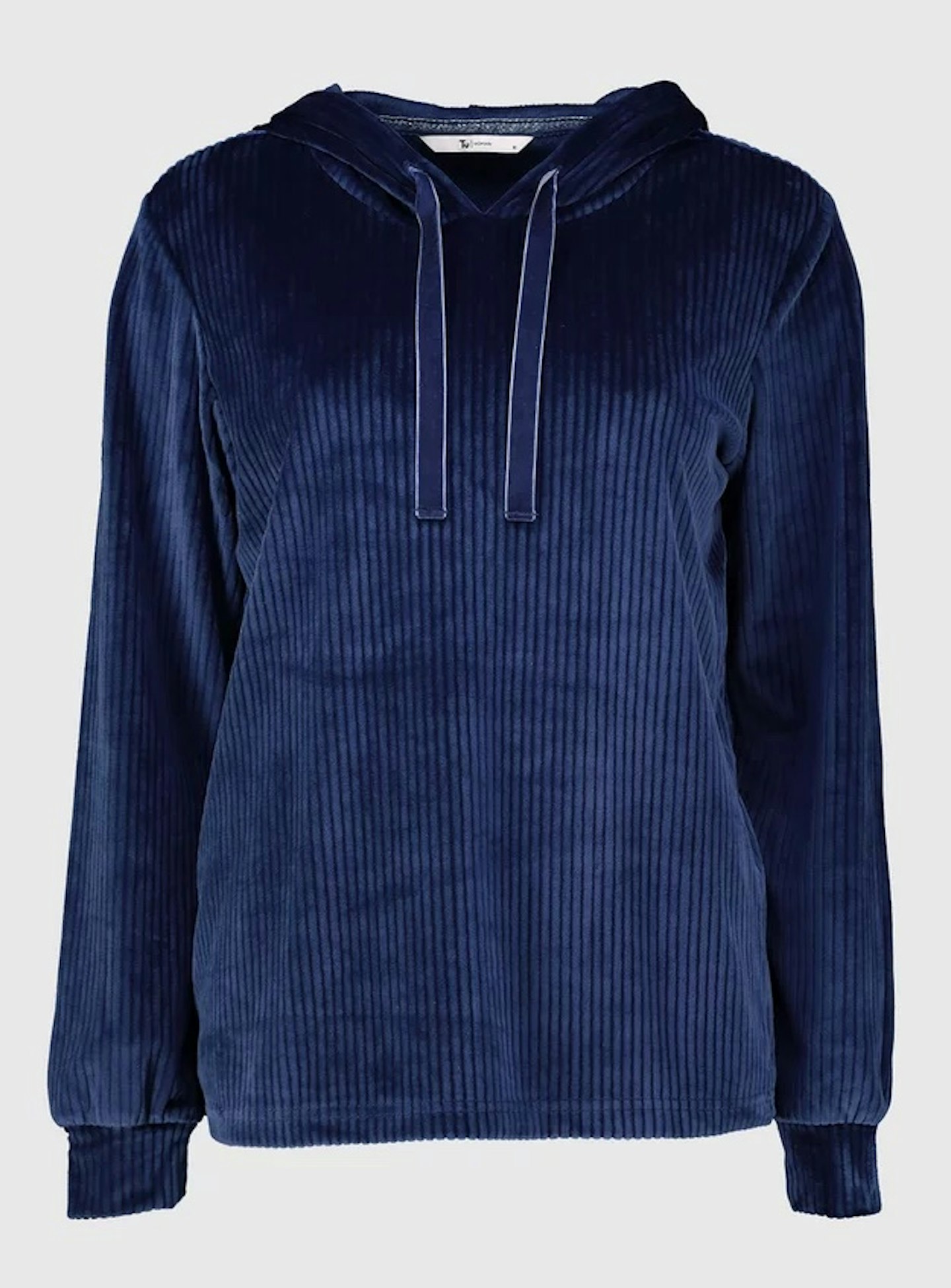 Navy Velour Rib Coord Pyjama Hoodie, £14