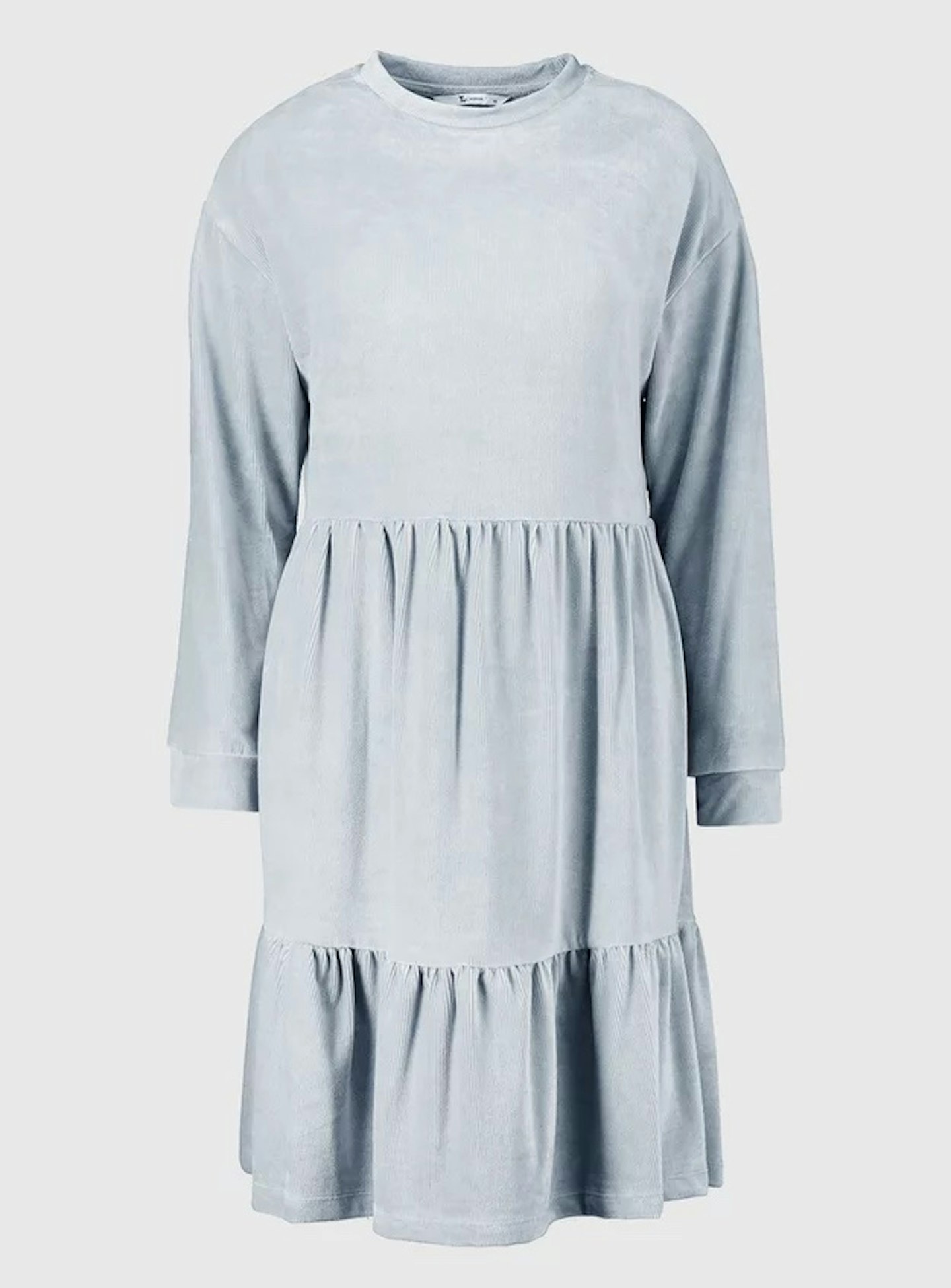 Grey Brushed Corduroy Tiered Coord Dress, £18