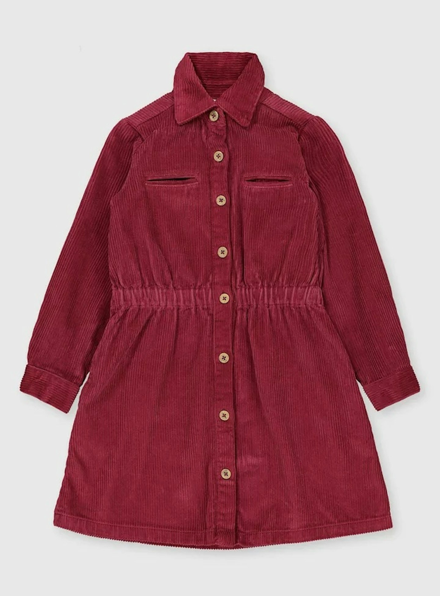 Berry Corduroy Shirt Dress (3-14 Years), From £11.00