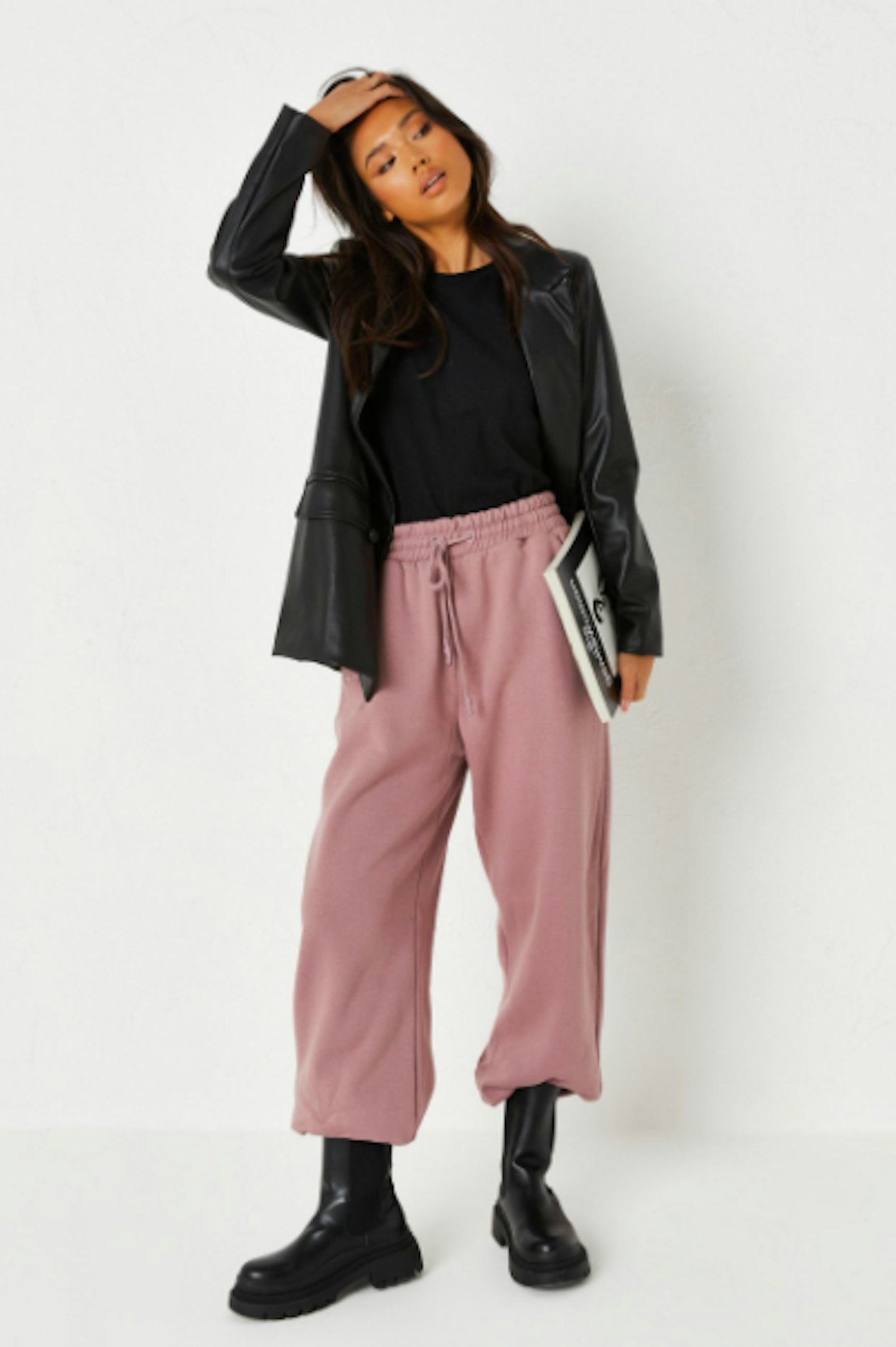 re_styld mauve oversized 90's joggers