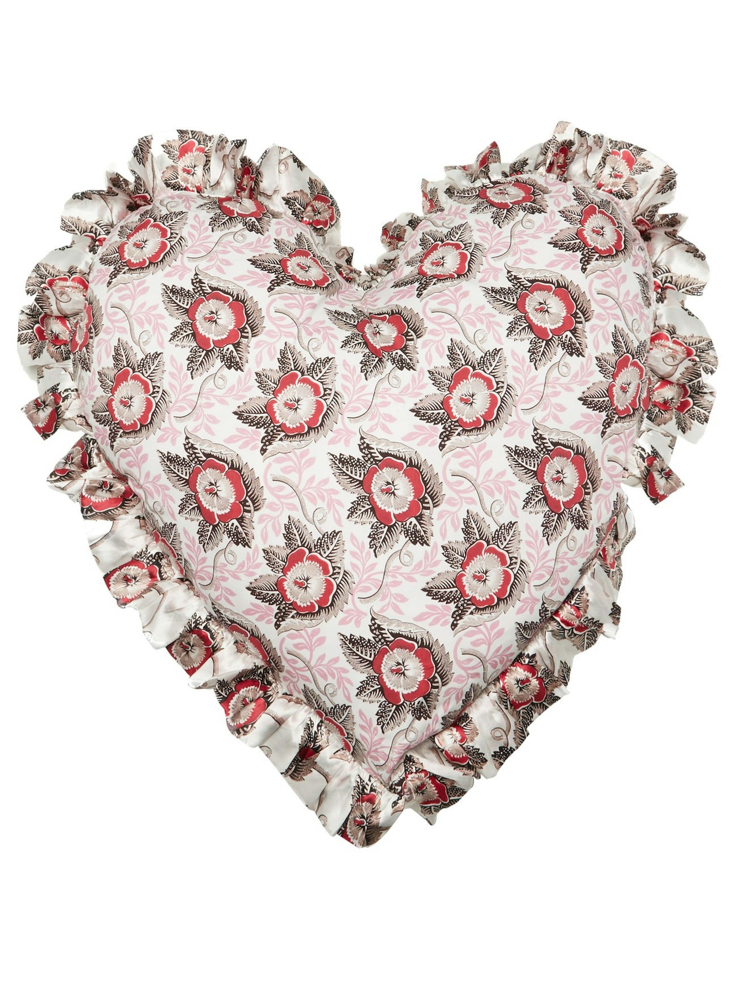 Sacred Heart Floral Print Silk Cushion, £350