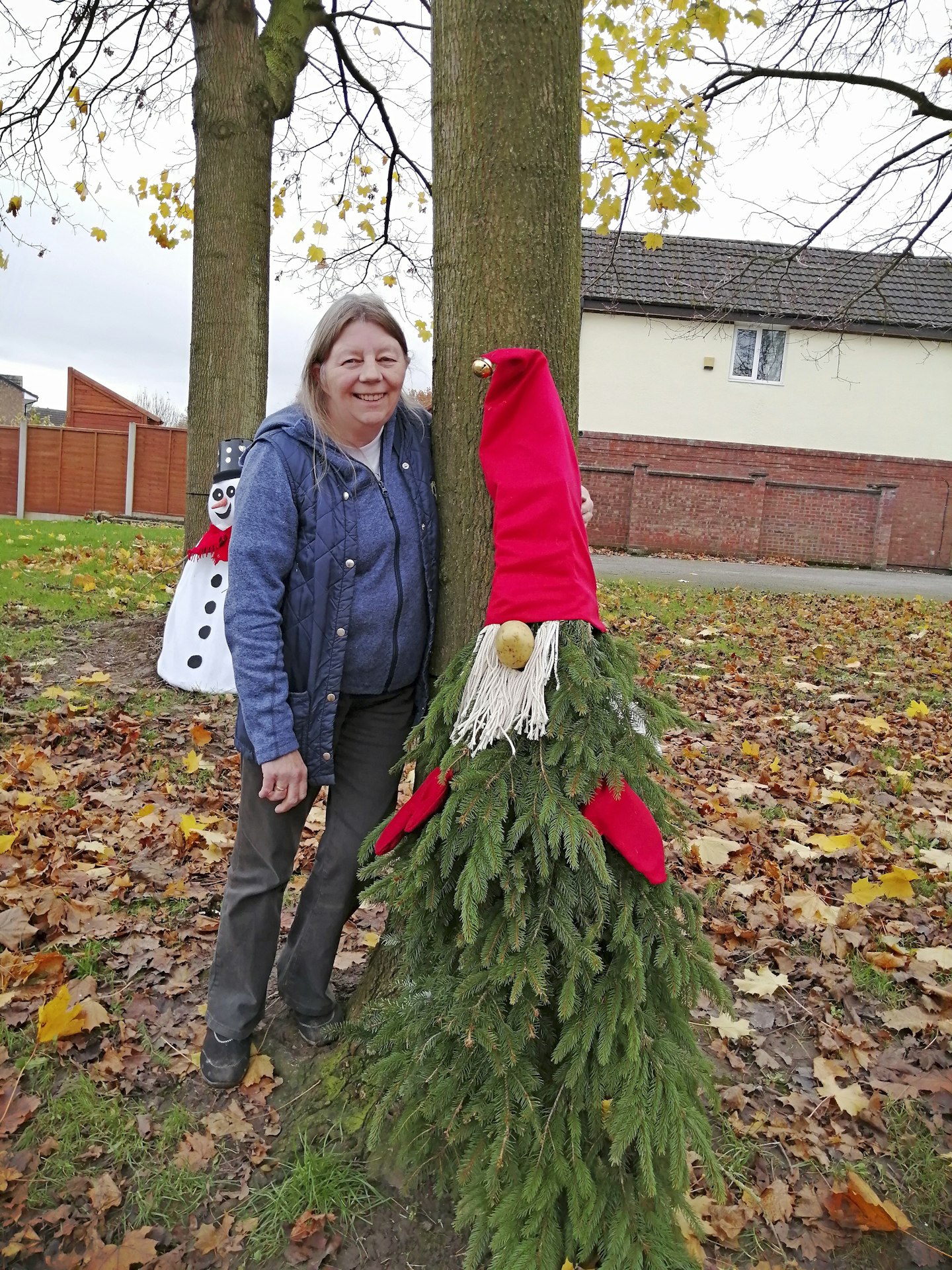 Homemade outdoor festive decoration