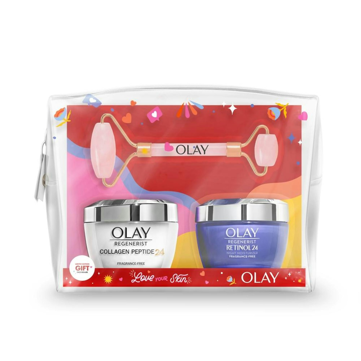 Olay Giftset Collagen Peptide Day, Retinol24 Face Night Cream, Face Roller, £34.99 (Was £70, Saving £35.01)