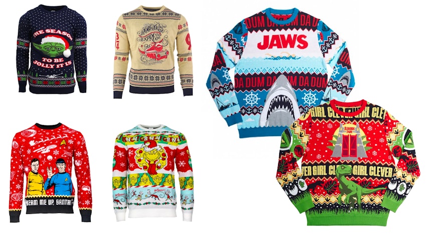 Santa Shark Jaws Inspired Ugly Knitted Christmas Sweater - Teeruto