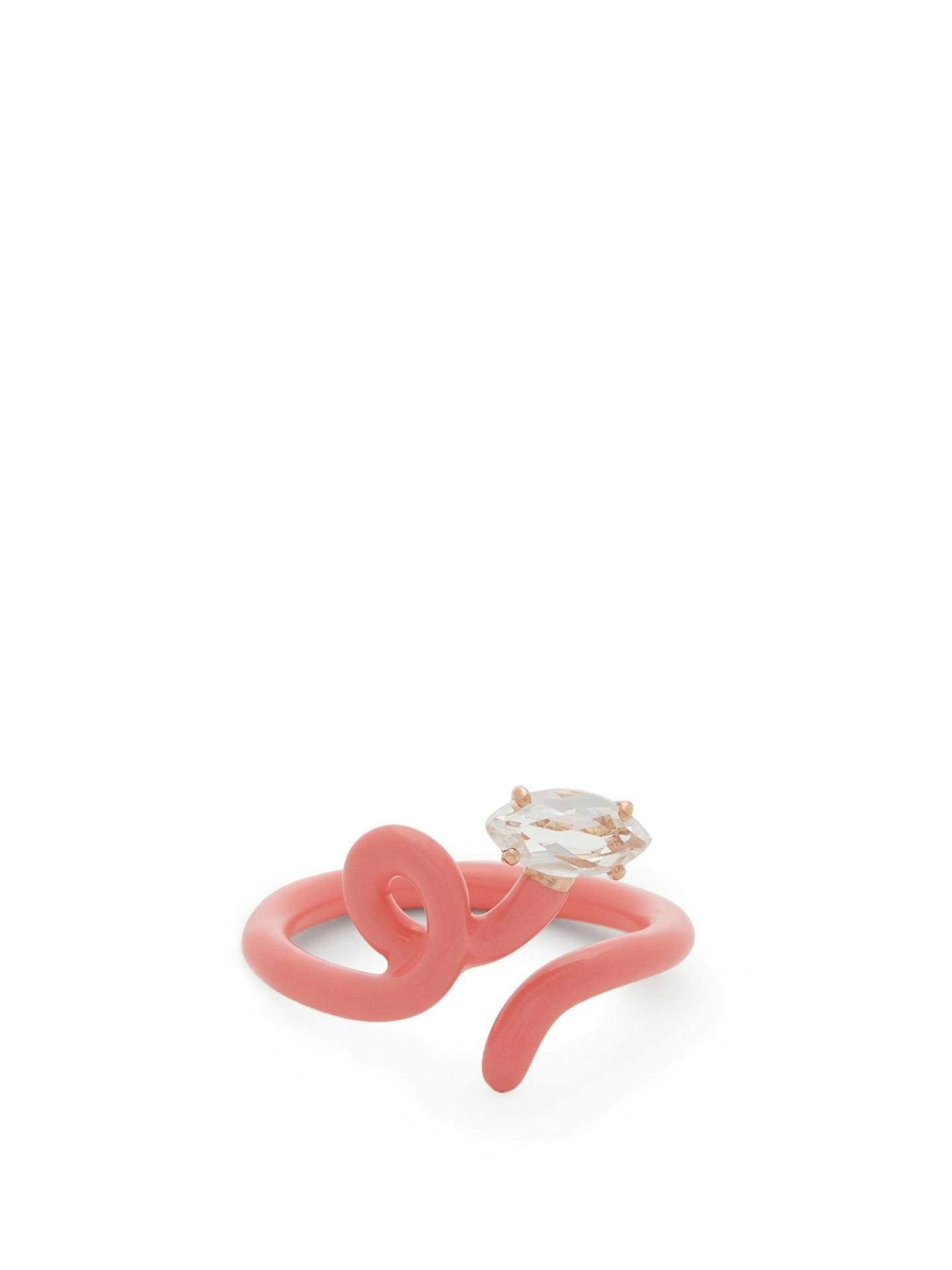Bea Bongiasca, Baby Vine Tendril crystal & 9kt gold ring, WAS £395 NOW £296.25