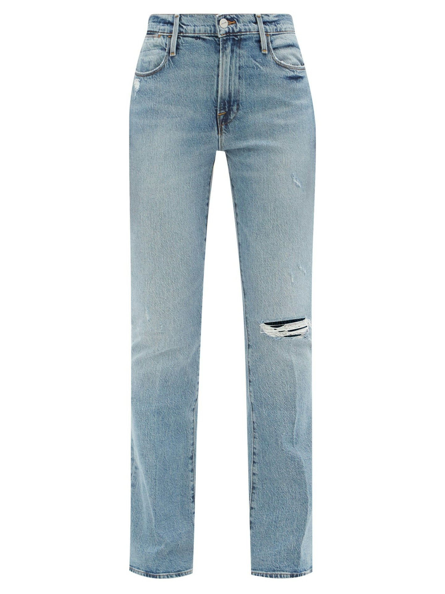 Frame, Le High flared-leg cotton-blend jeans, WAS £255 NOW £191.25