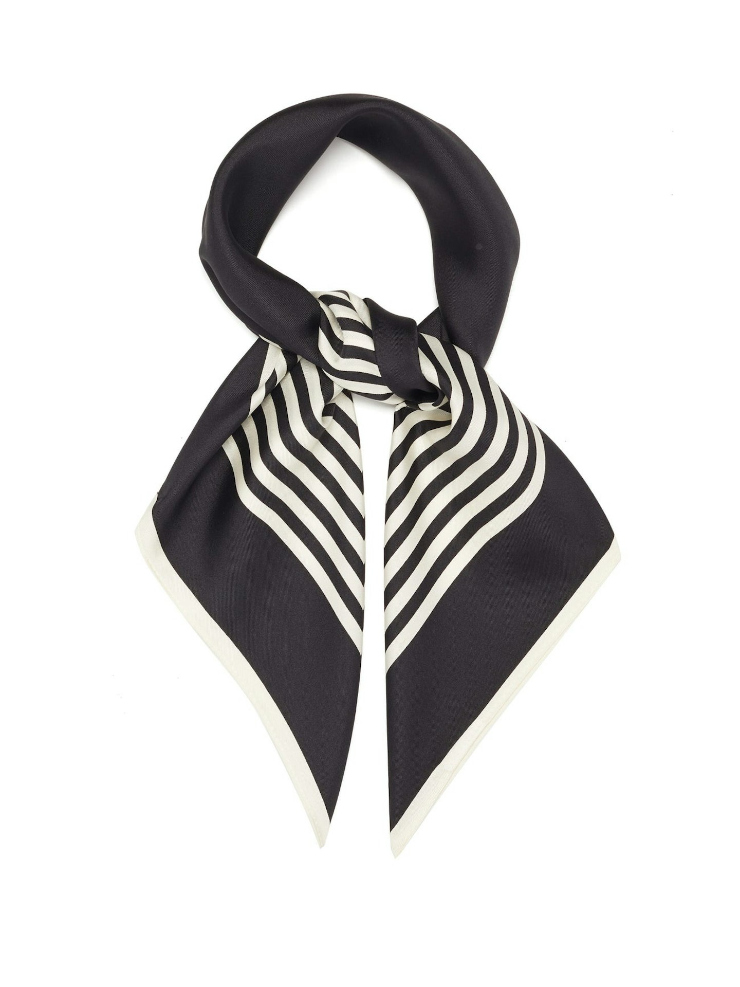 Le Scarf, No.2 striped silk-twill scarf, WAS £80 NOW £60