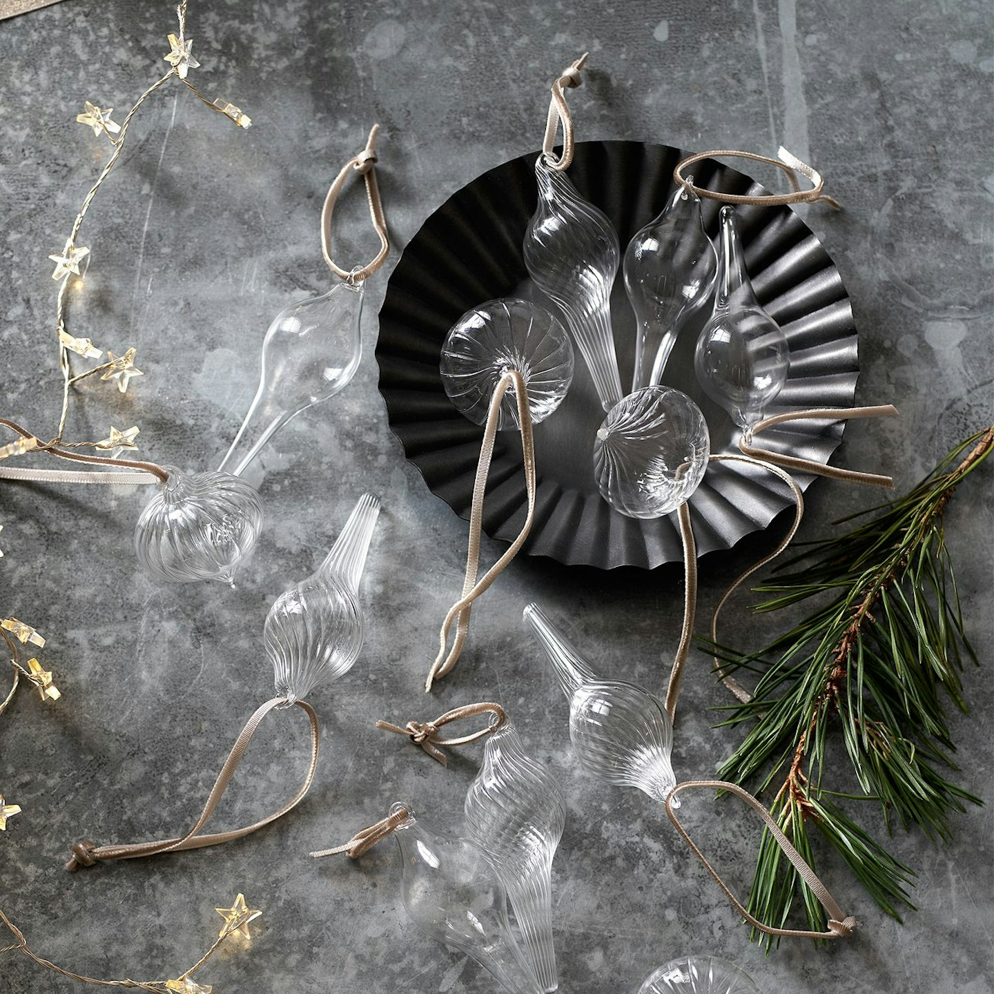 The White Company set of 12 Glass Baubles, £35
