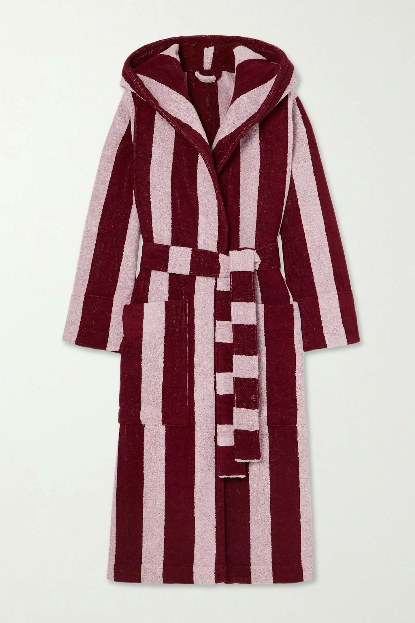 TEKLA Organic Terry Towelling Stripe Bath Robe,  £169