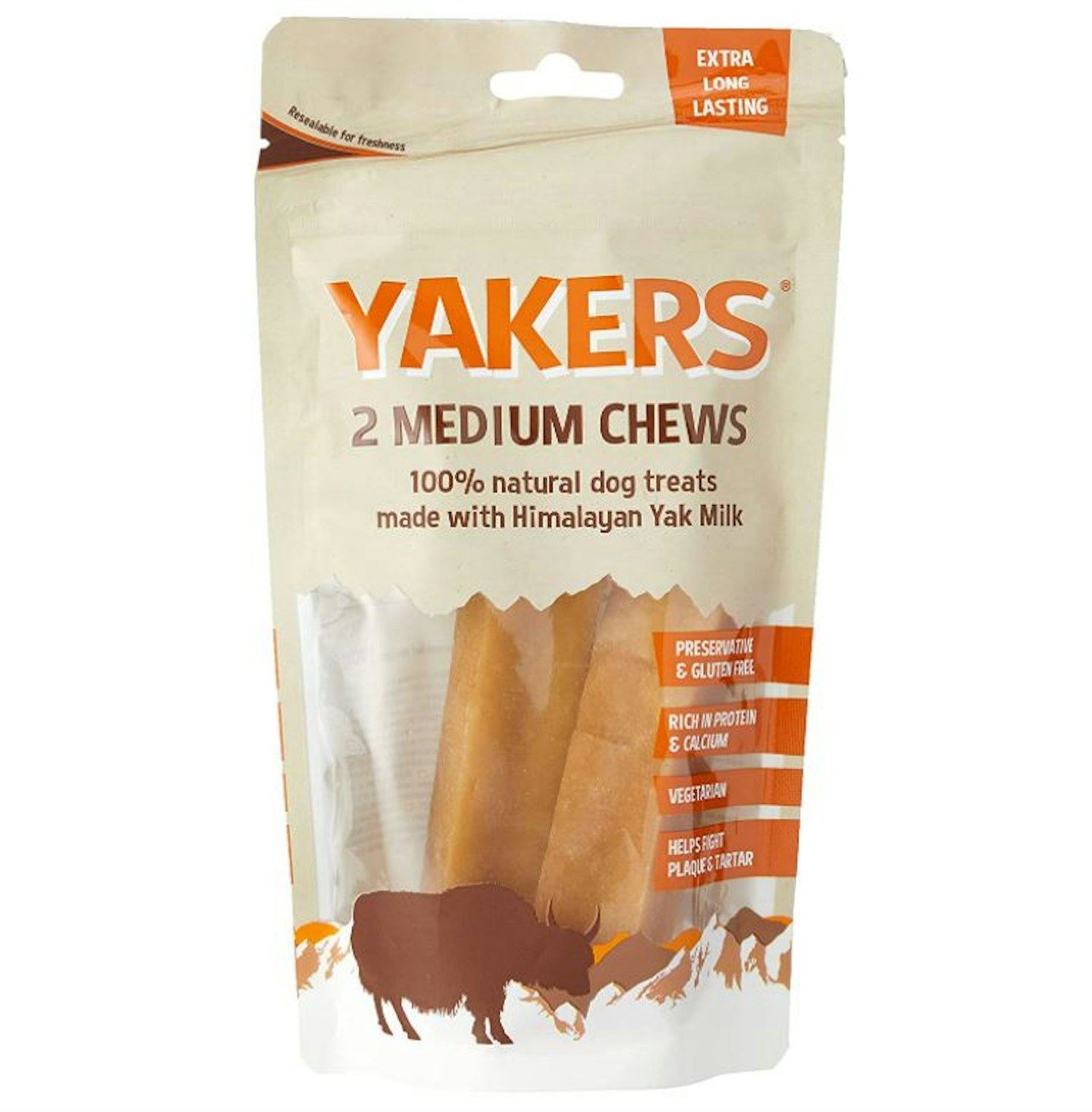 Yakers Dog Chew Medium 2 pack