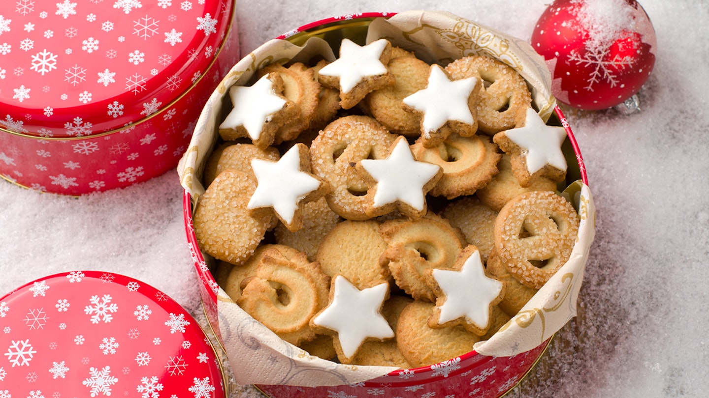 Christmas biscuit tins 