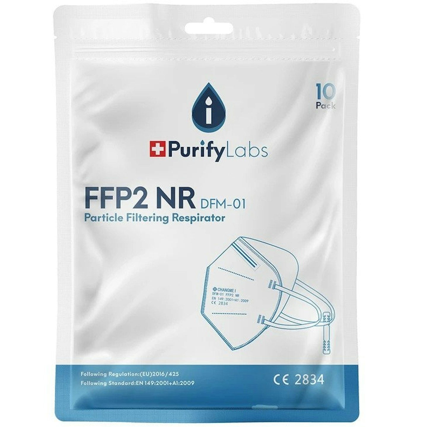 PurifyLabs FFP2 face masks, 10 masks for £15.49