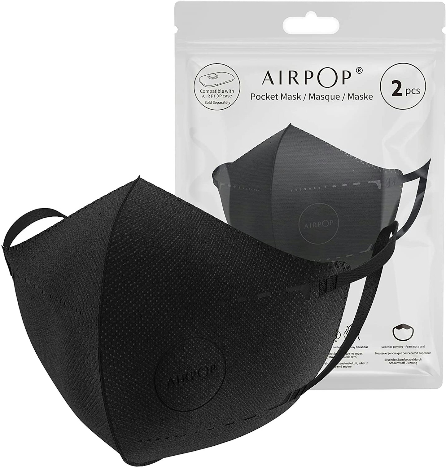 AirPop, Unisex Pocket Mask Face Mask, 2 masks for £22.98