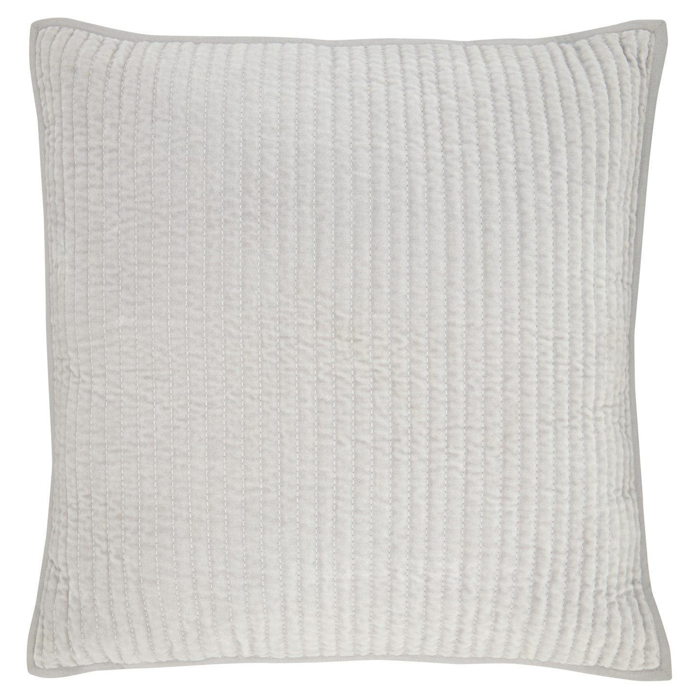 Hinch Quilted Velvet Cushion Grey, £14