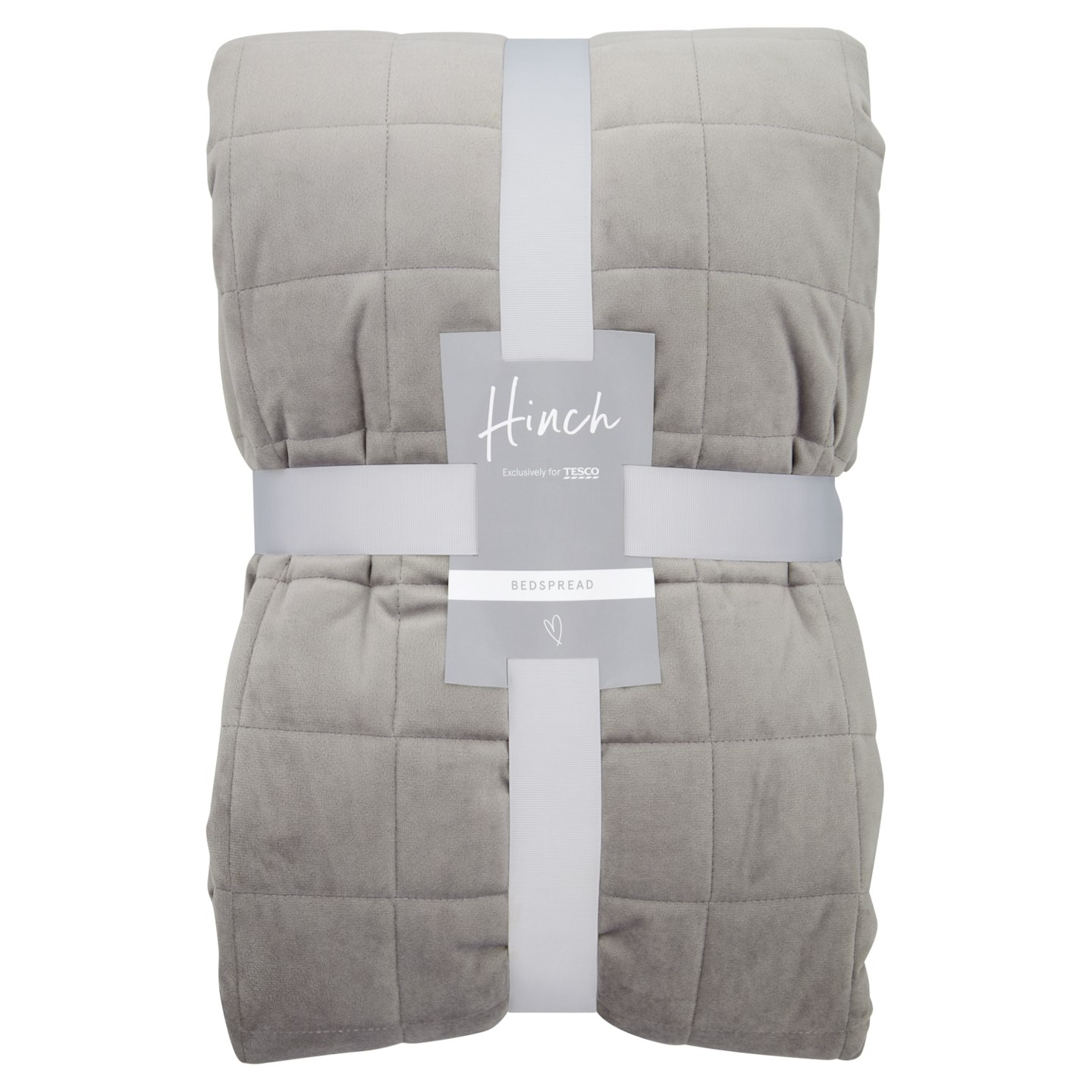 Hinch Grey Velvet Bedspread, £35