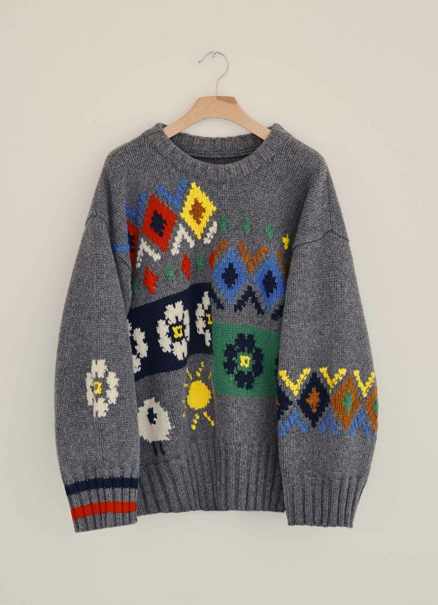 & Daughter, Winter Market Hand Knit Intarsia Jumper, £450