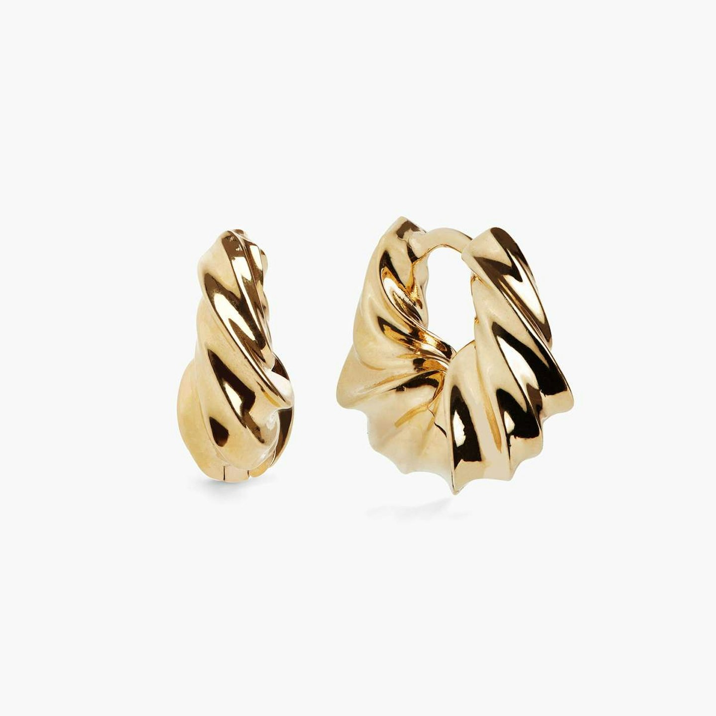 Otriumberg, Twisted Mini Graduated Hoops Yellow Gold Vermeil, £180