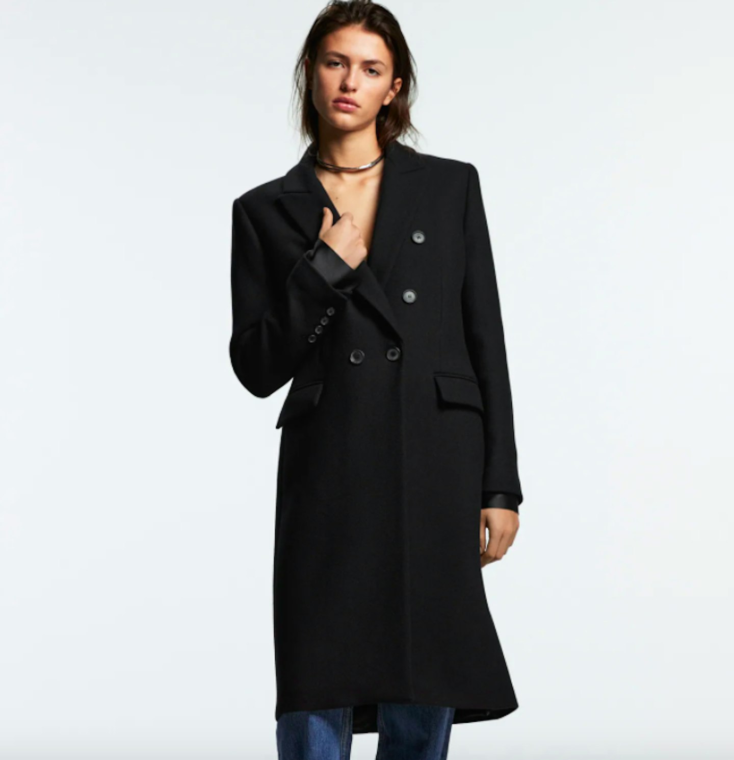 Zara, Double-Breasted Wool-Blend Coat, £119