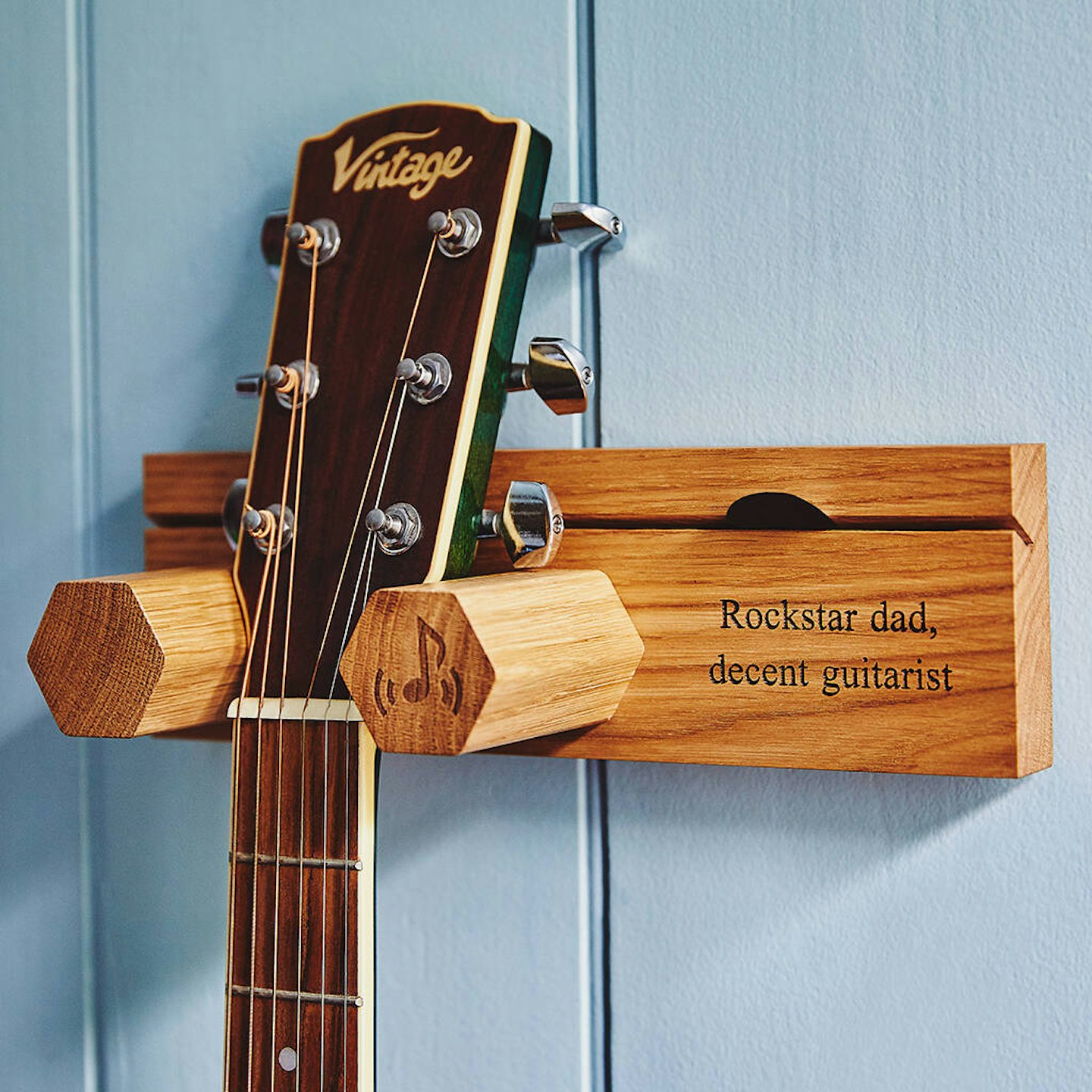 Personalised Guitar Stand And Plectrum Holder