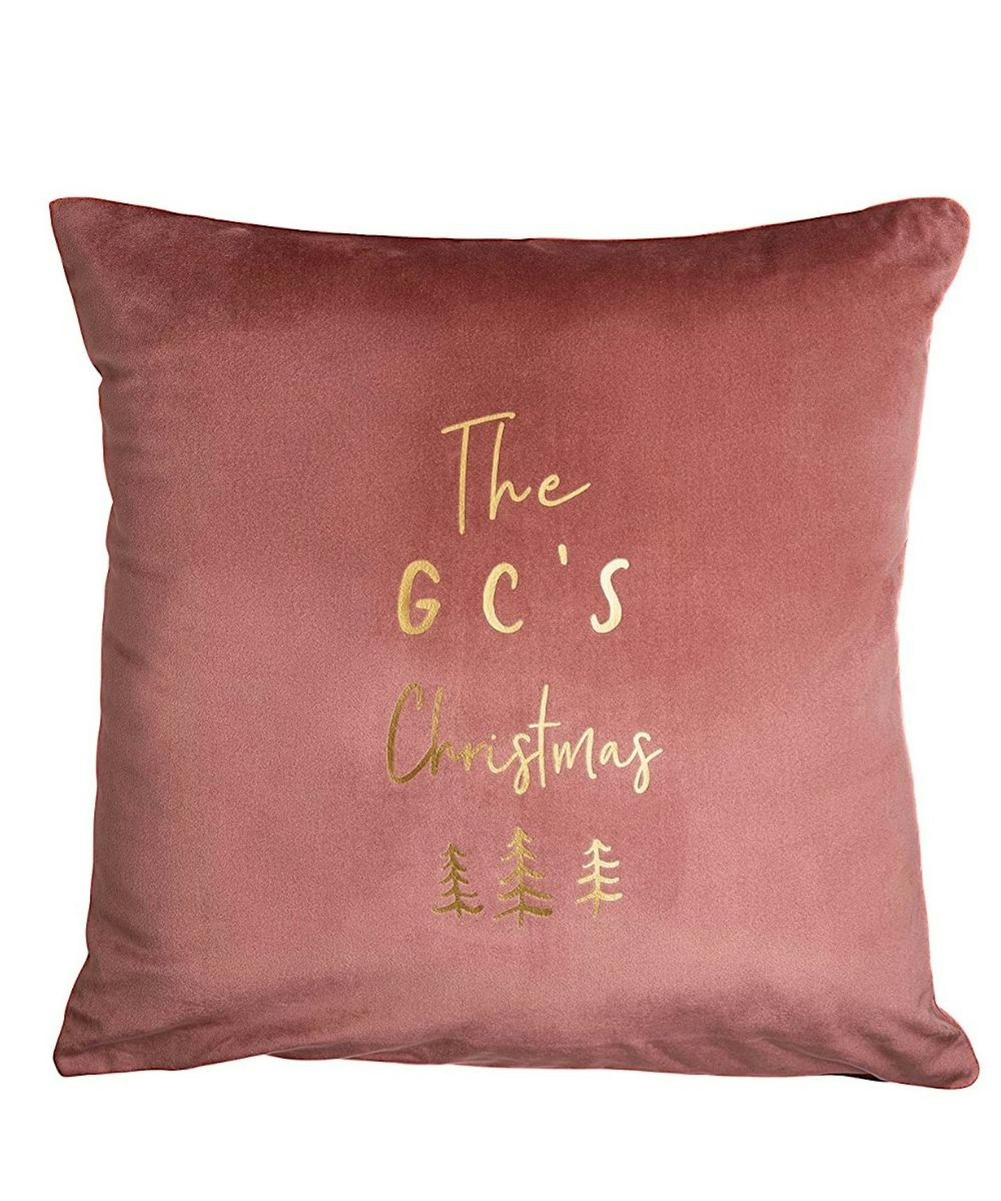 Personalised Family Christmas Velvet Cushion