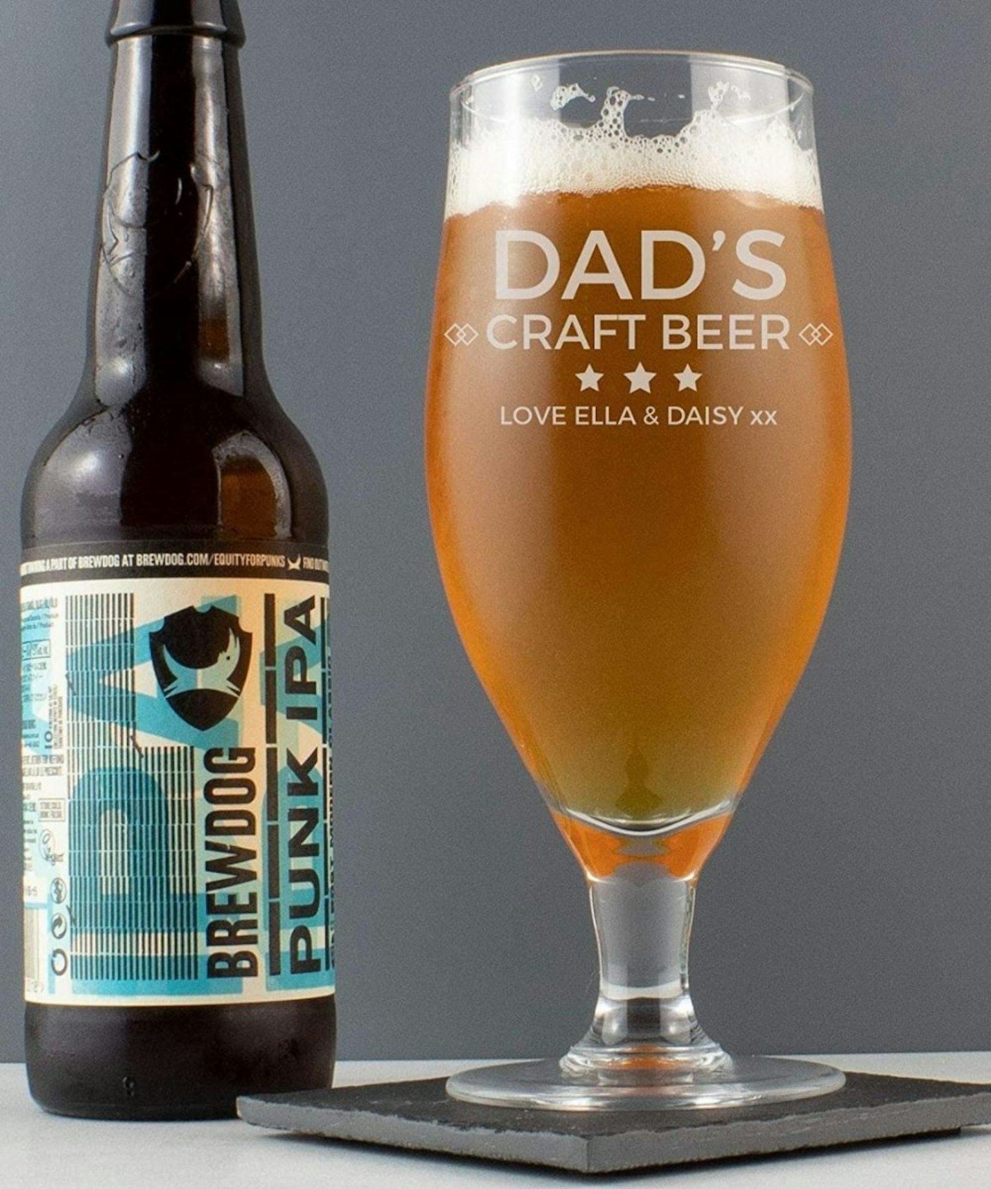 Personalised Modern Craft Beer Stemmed Glass