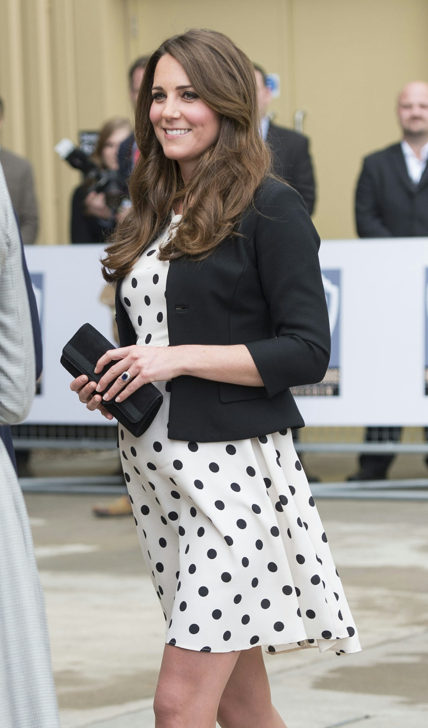 Kate Middleton wearing polka dots