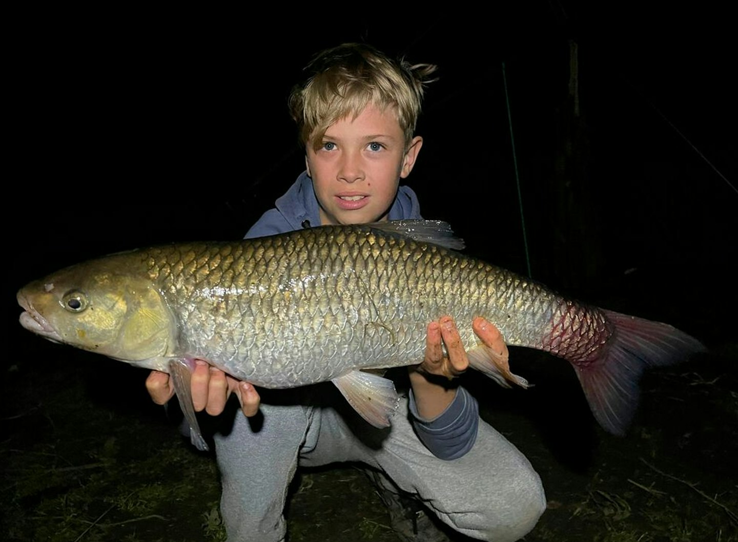 The 7lb 2oz chub is a new pb for the 10-year-old