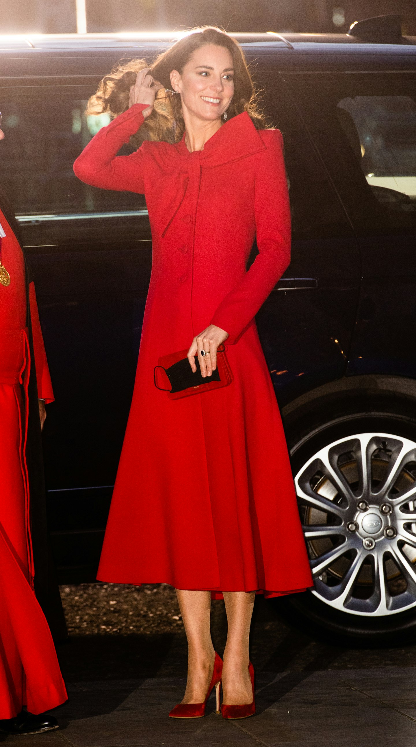 Kate Middleton red christmas coat