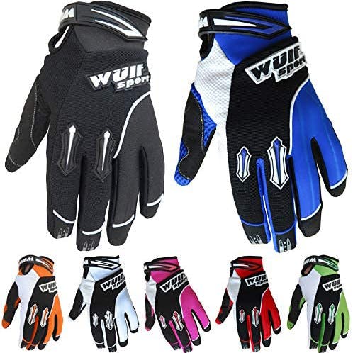 Wulfsport F10 Orange motocross trial KIDS gloves size 2XS motorbike MTB age 5-7 