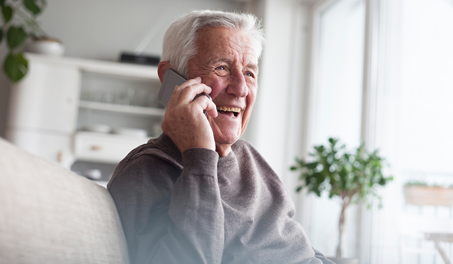 man on phone