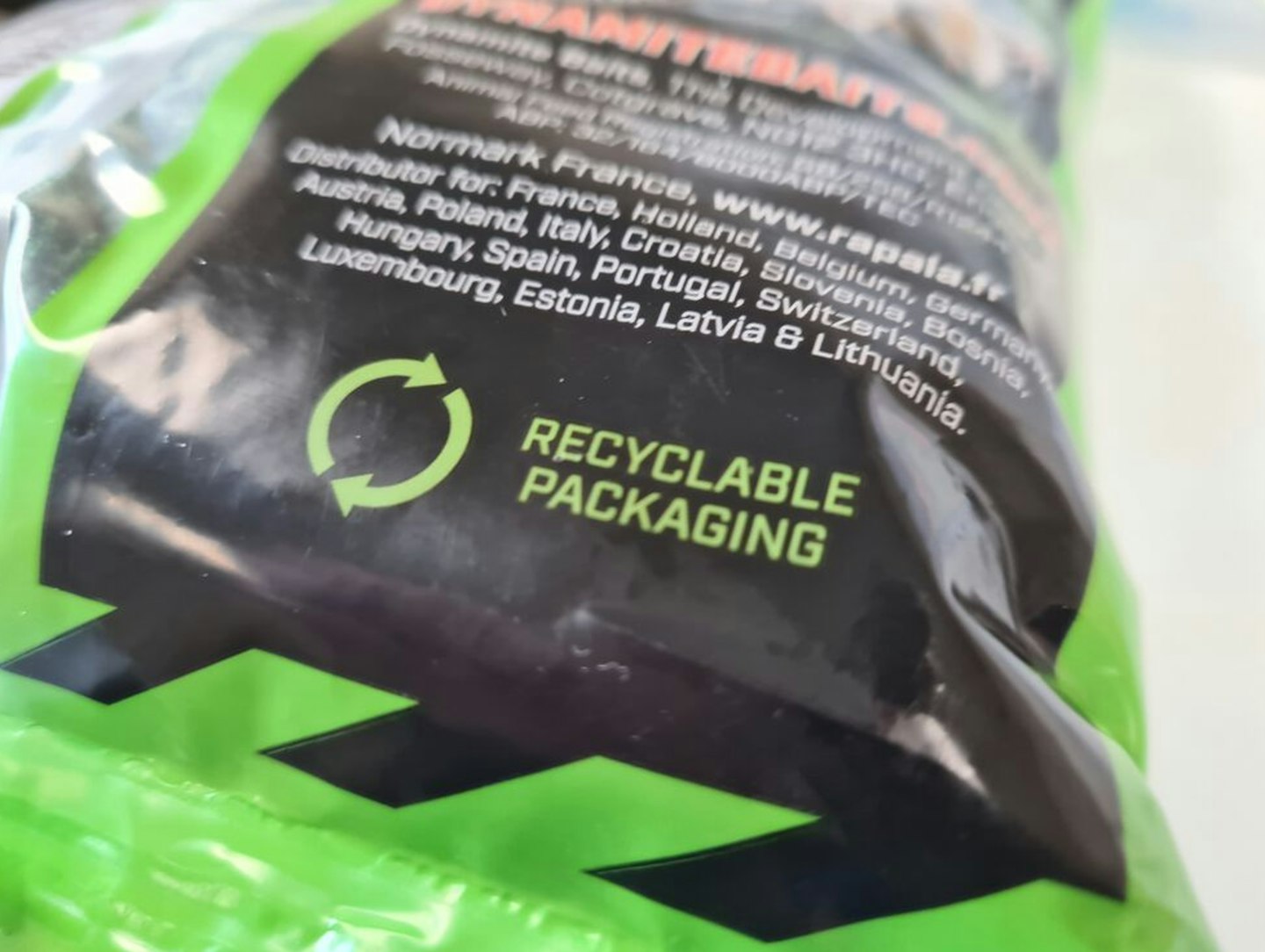 Fully recyclable bait packaging