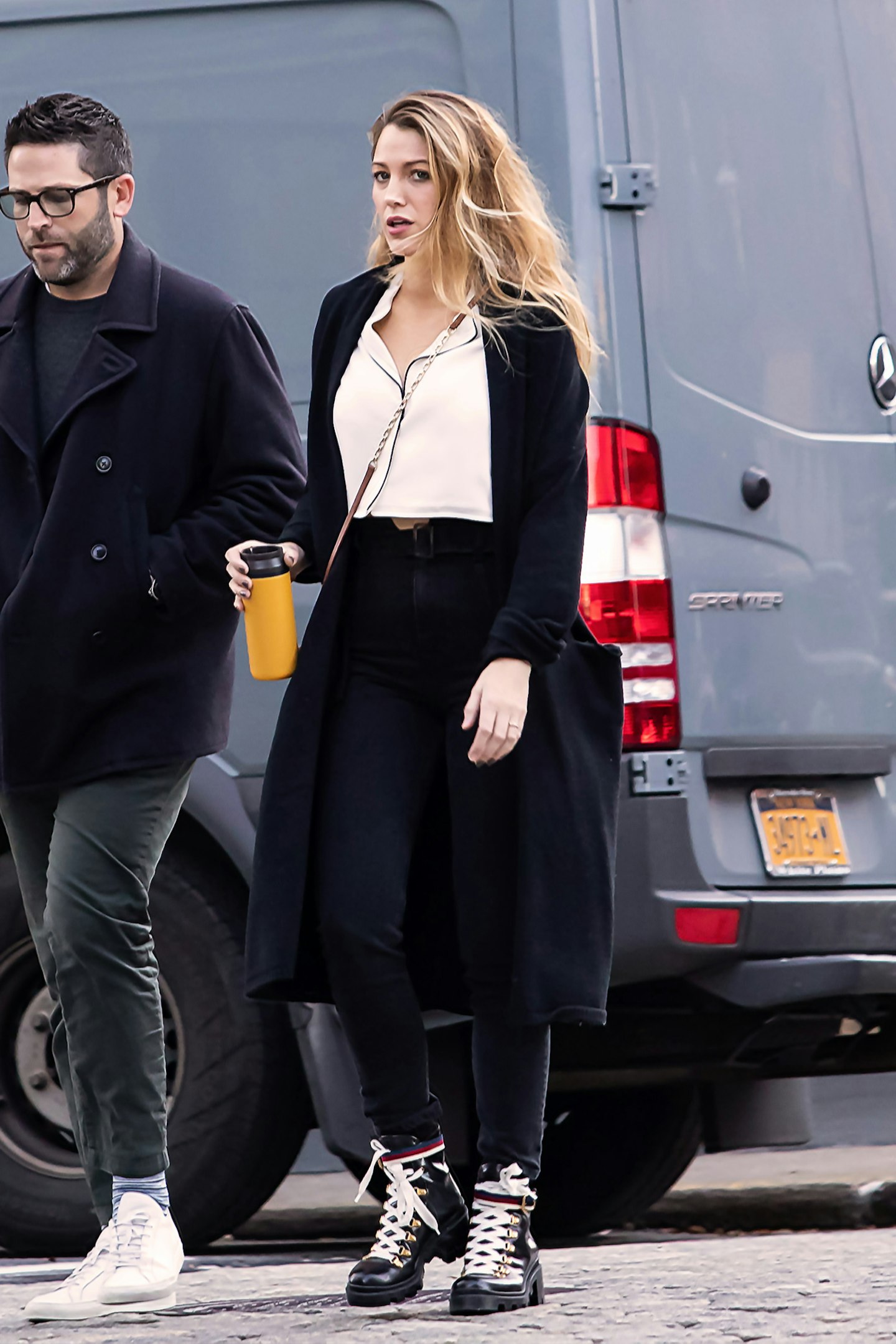Blake Lively wearing jeans from Reformation