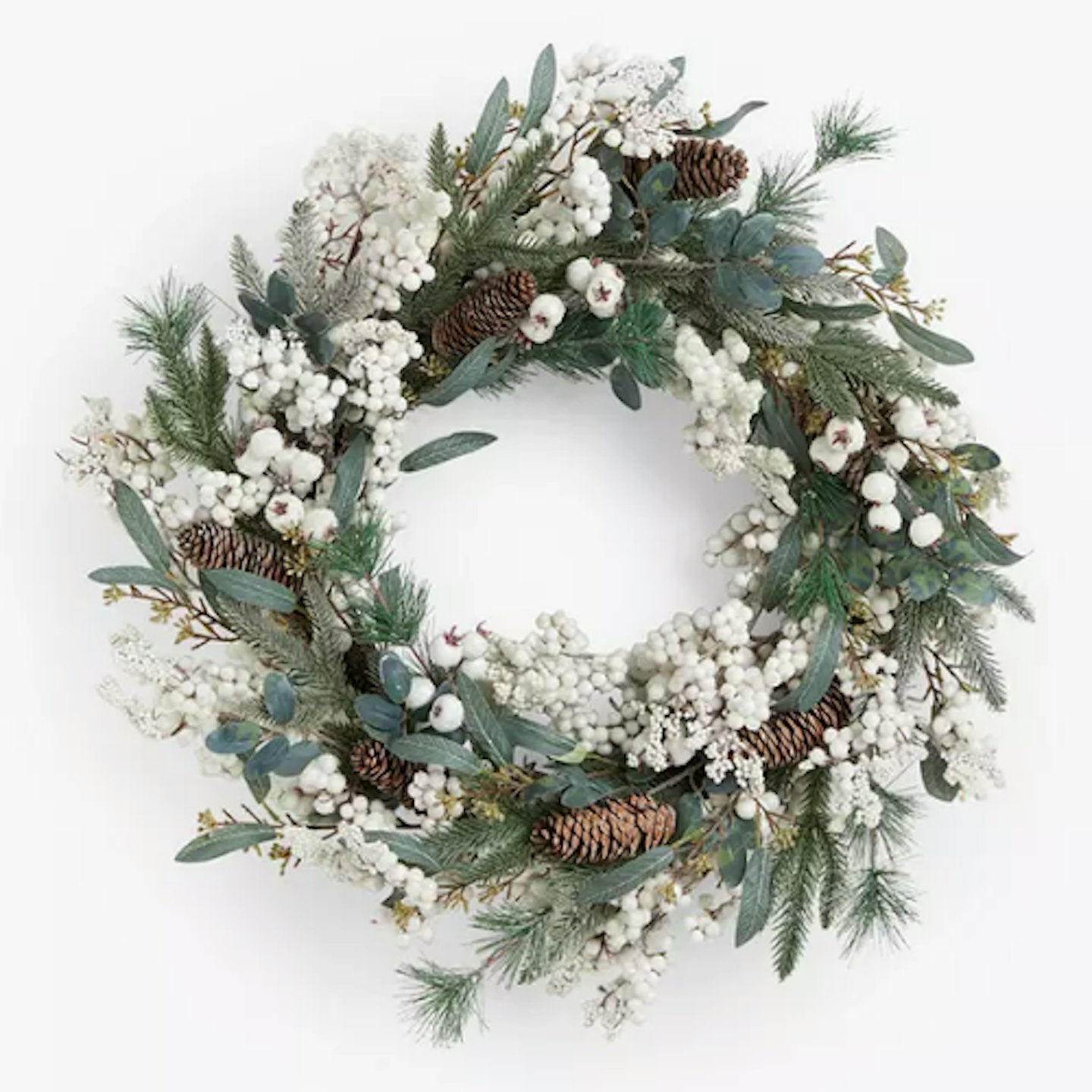 John Lewis & Partners Snow Mountain Pine and Mistletoe Wreath