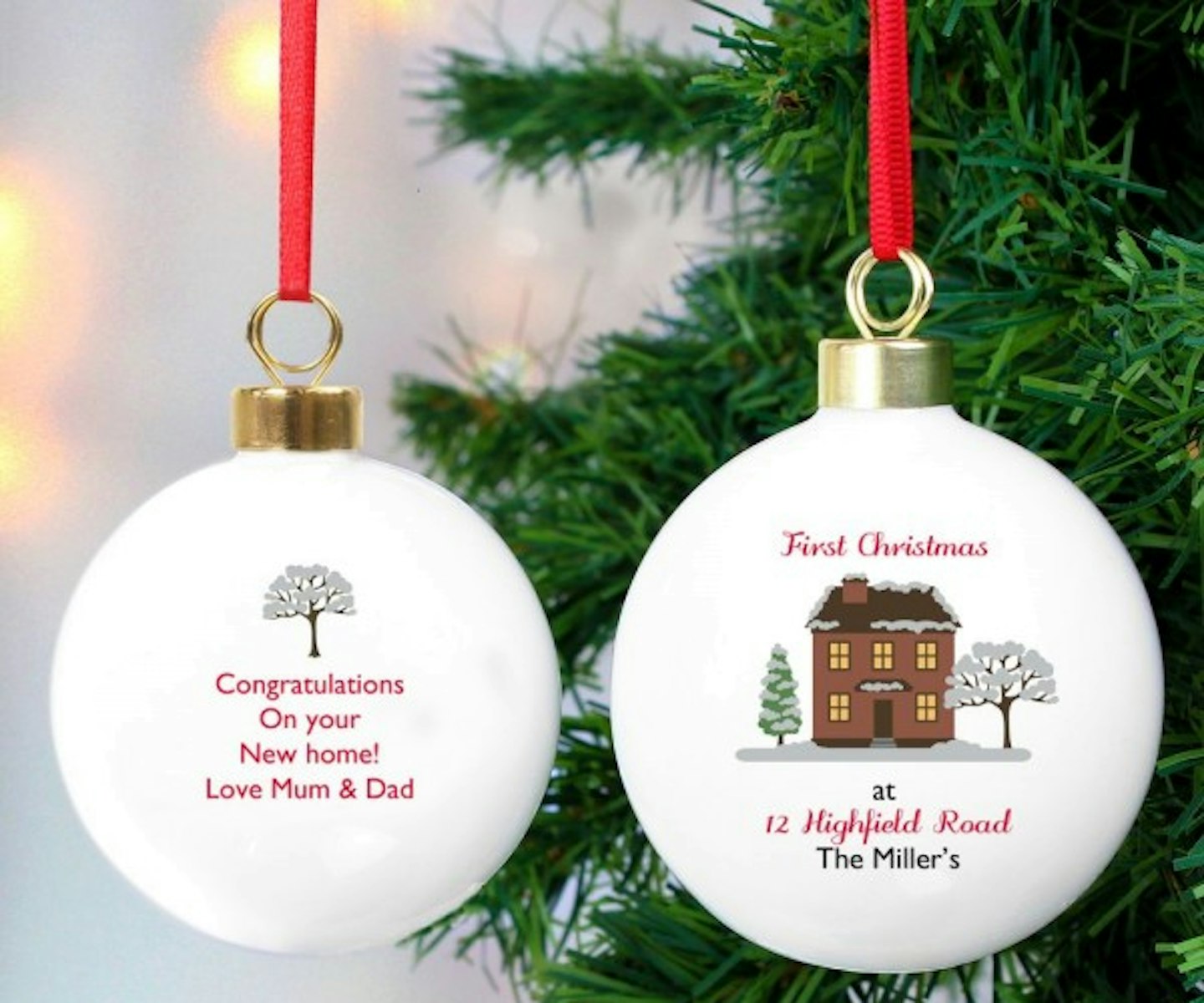 Personalised christmas baubles