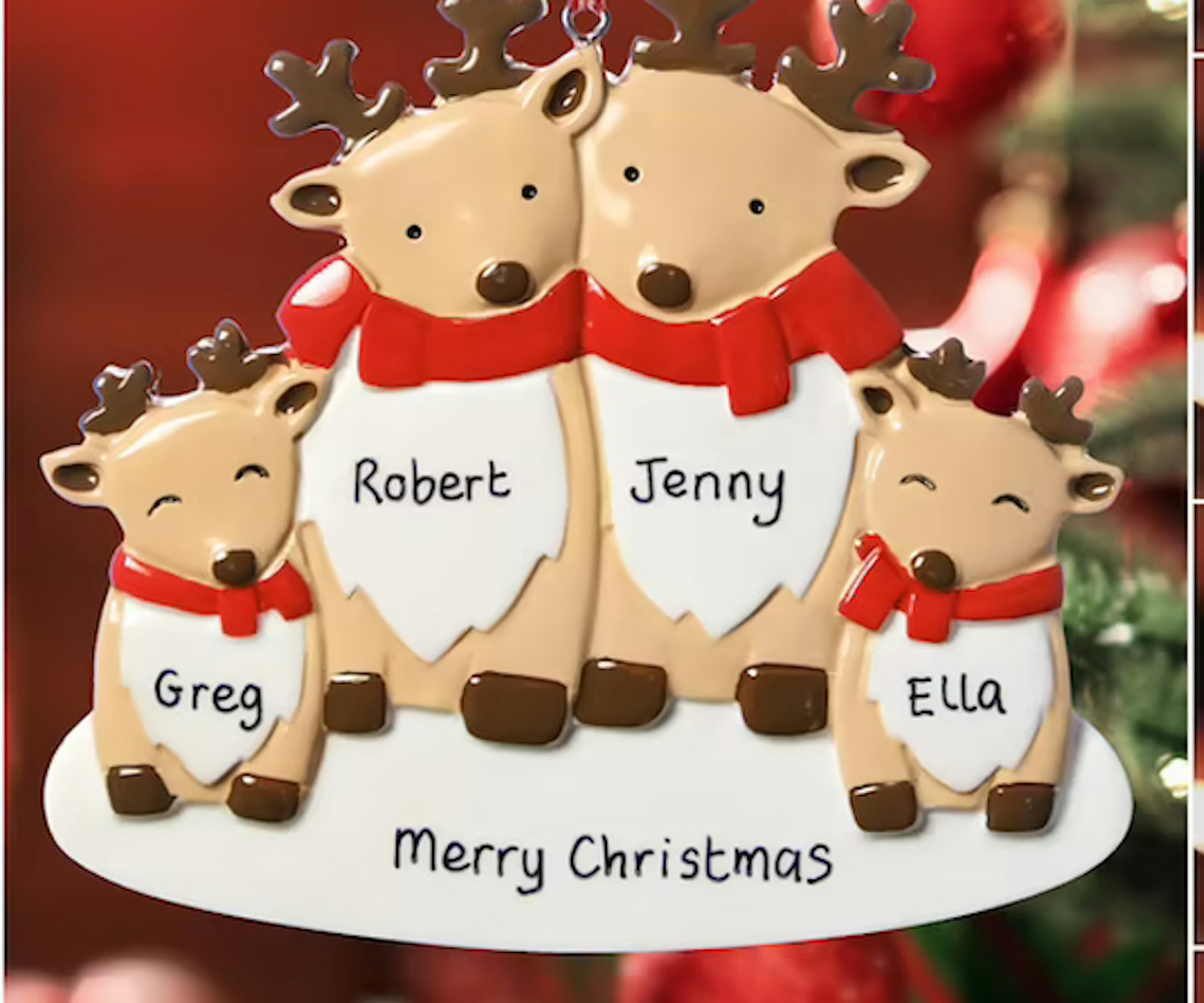 Personalised christmas baubles