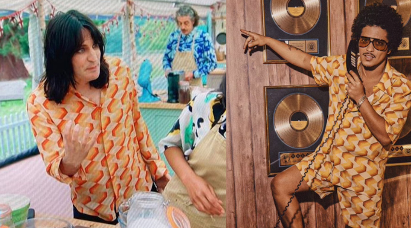 Noel's Retro Geometric Orange Shirt