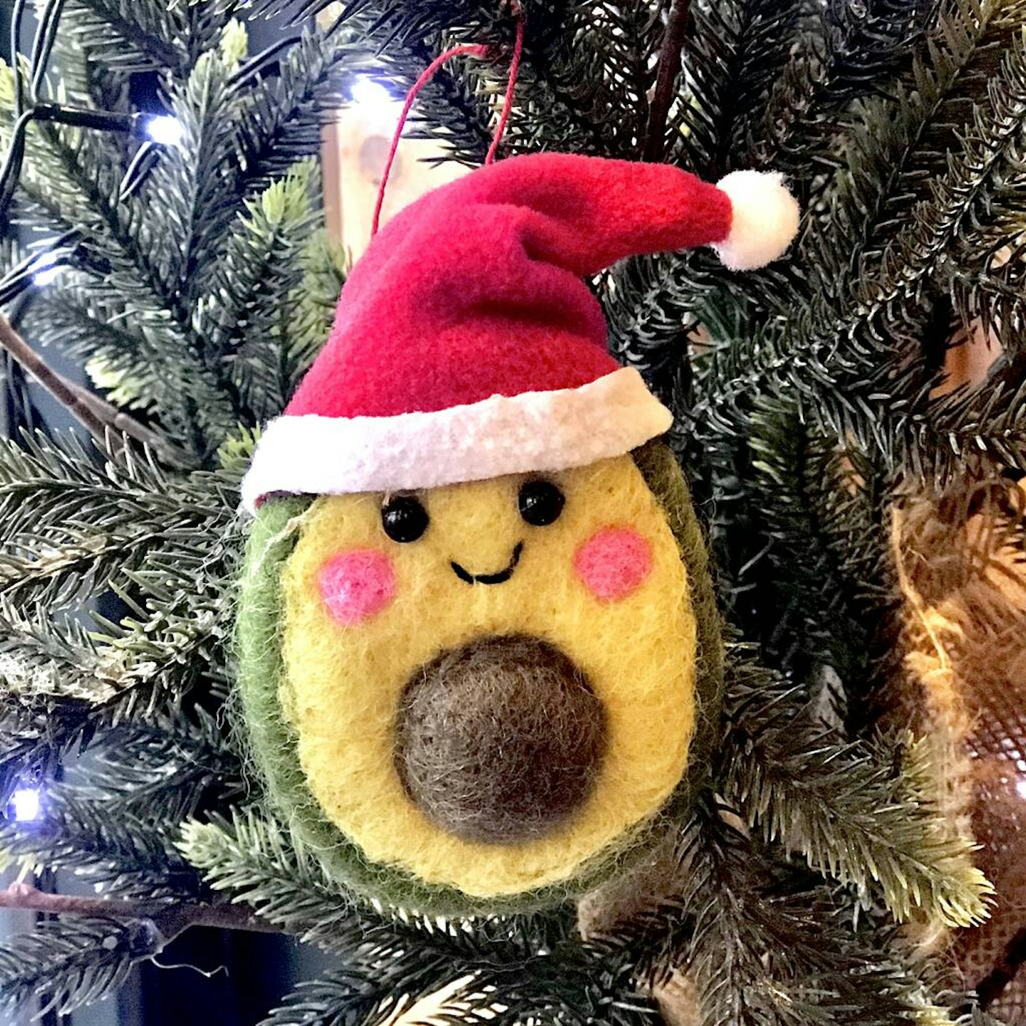 Felt Avocado Christmas Decoration