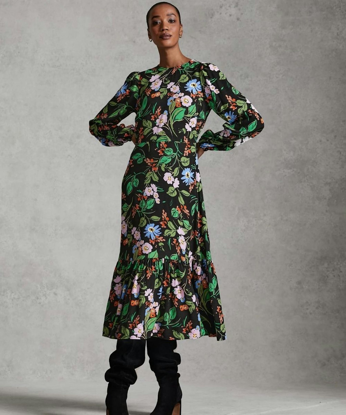M&S X GHOST Floral Midi Tea Dress