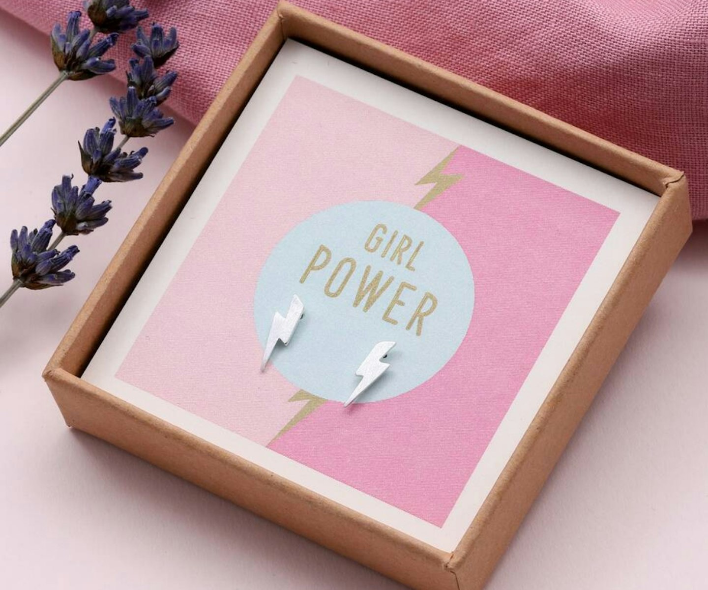 'Girl Power' Lightning Bolt Earrings