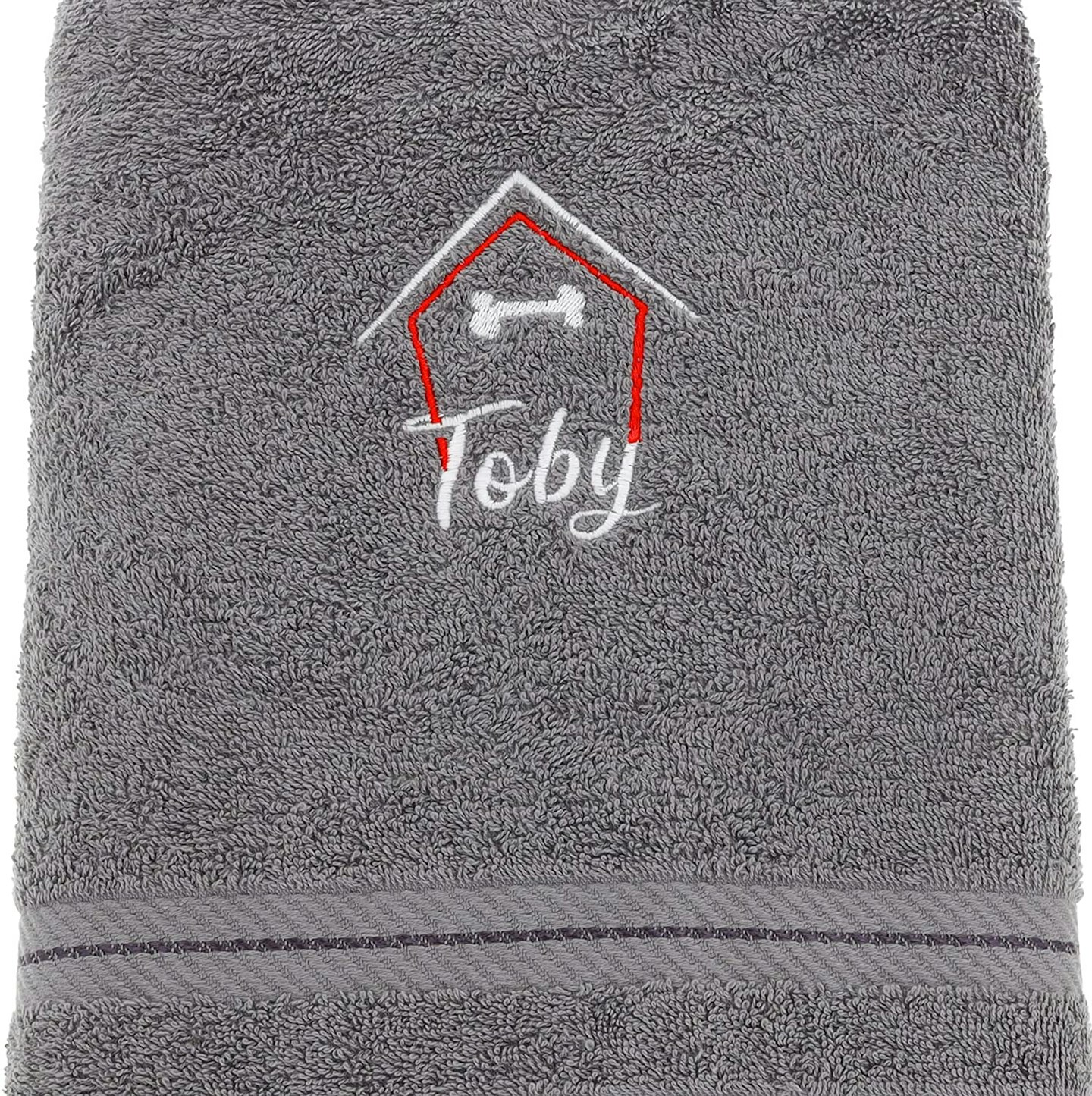Personalised Embroidered Dog Towel Super