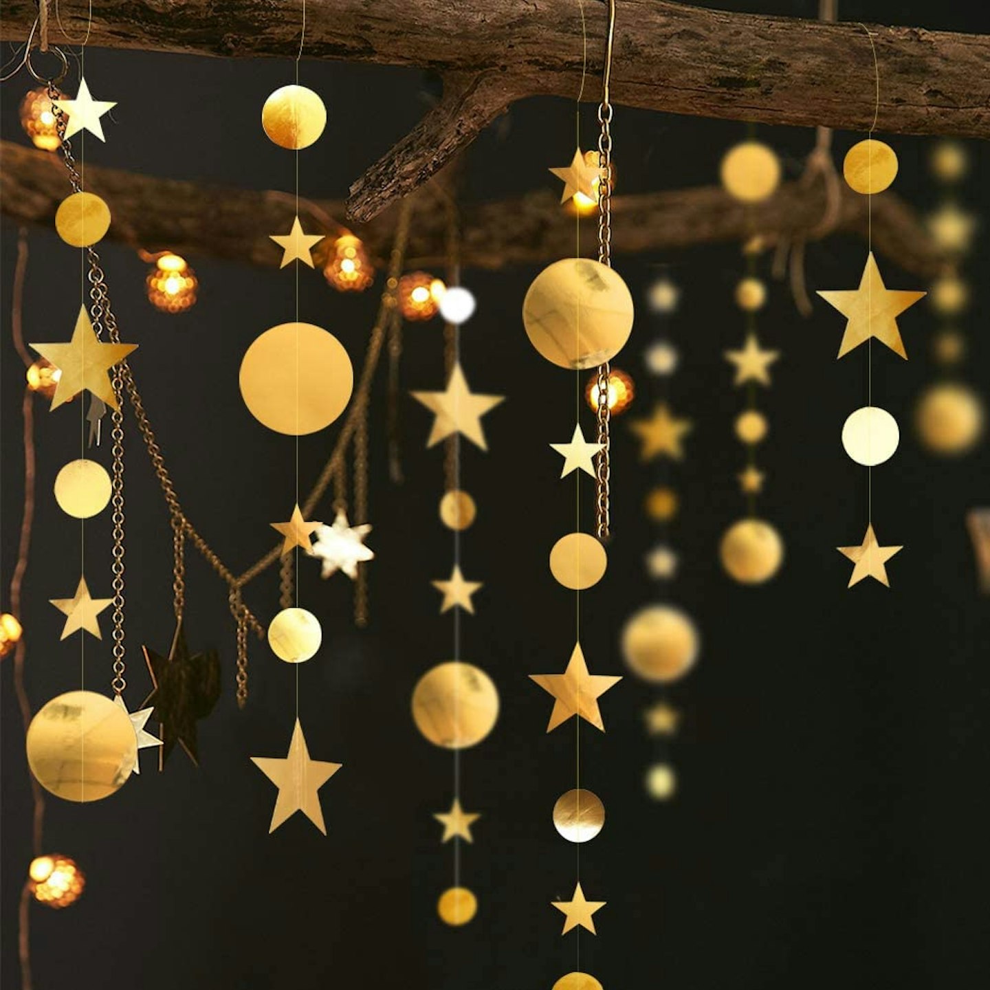 52 Ft Gold Twinkle Little Star Party Garlands