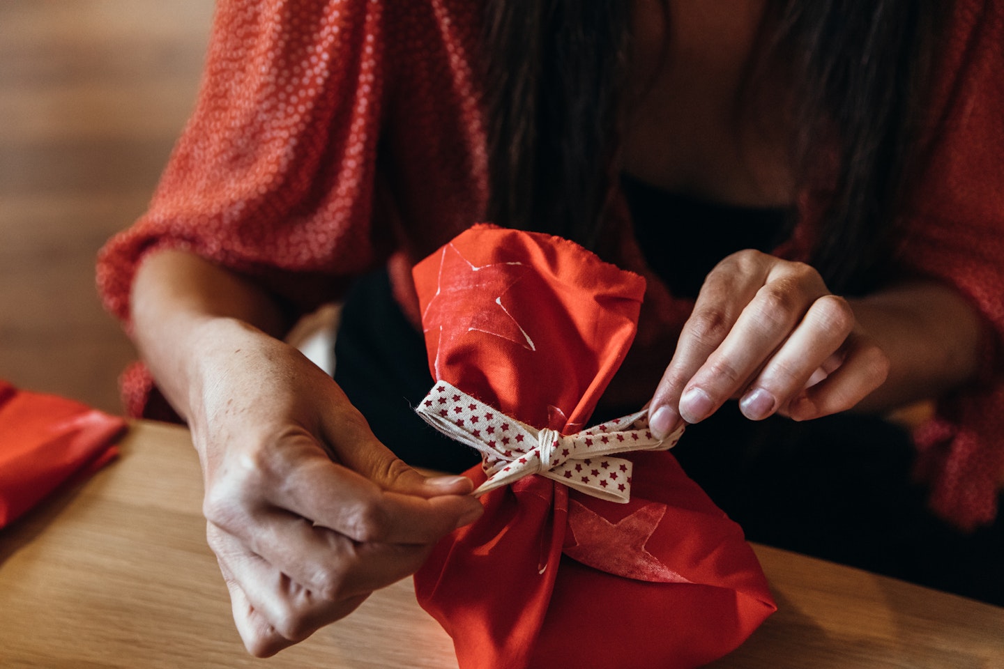 present tied with a ribbon