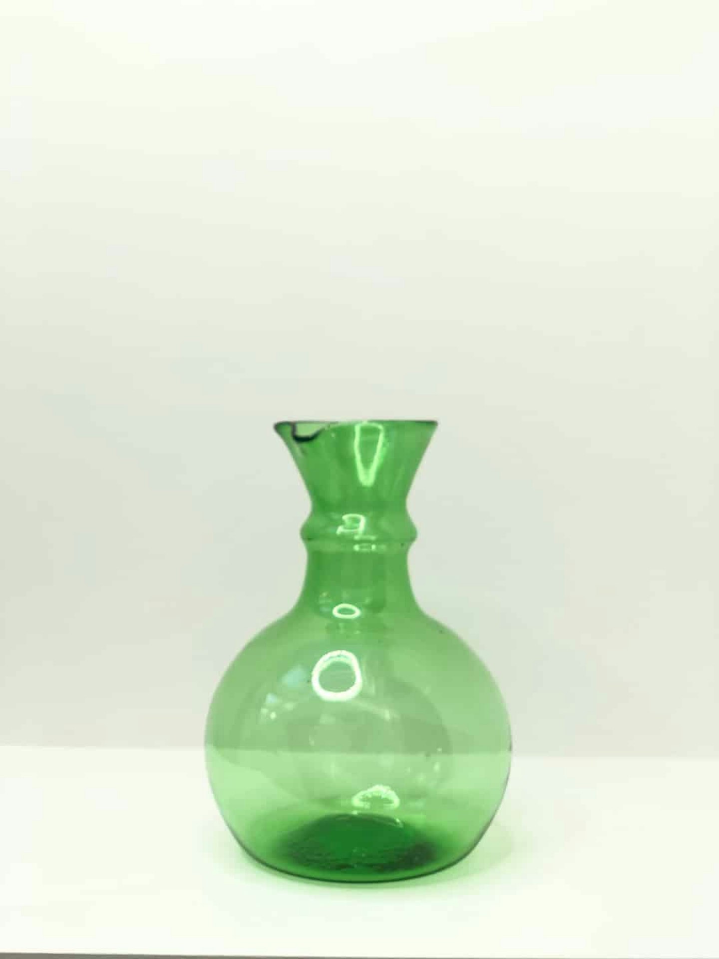 Lavender Green, Hand-Blown Glass Carafe, £55