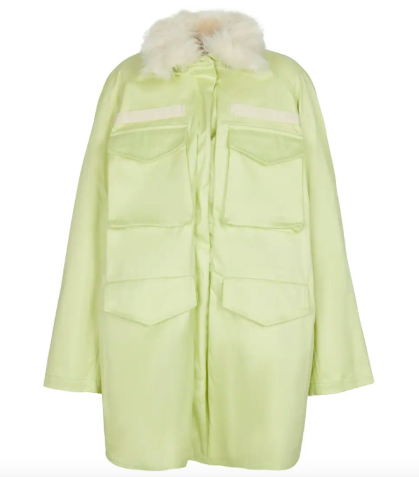 The Attico, Janet Faux Fur-Trimmed Cotton Parka, WAS £1,724 NOW £1,034