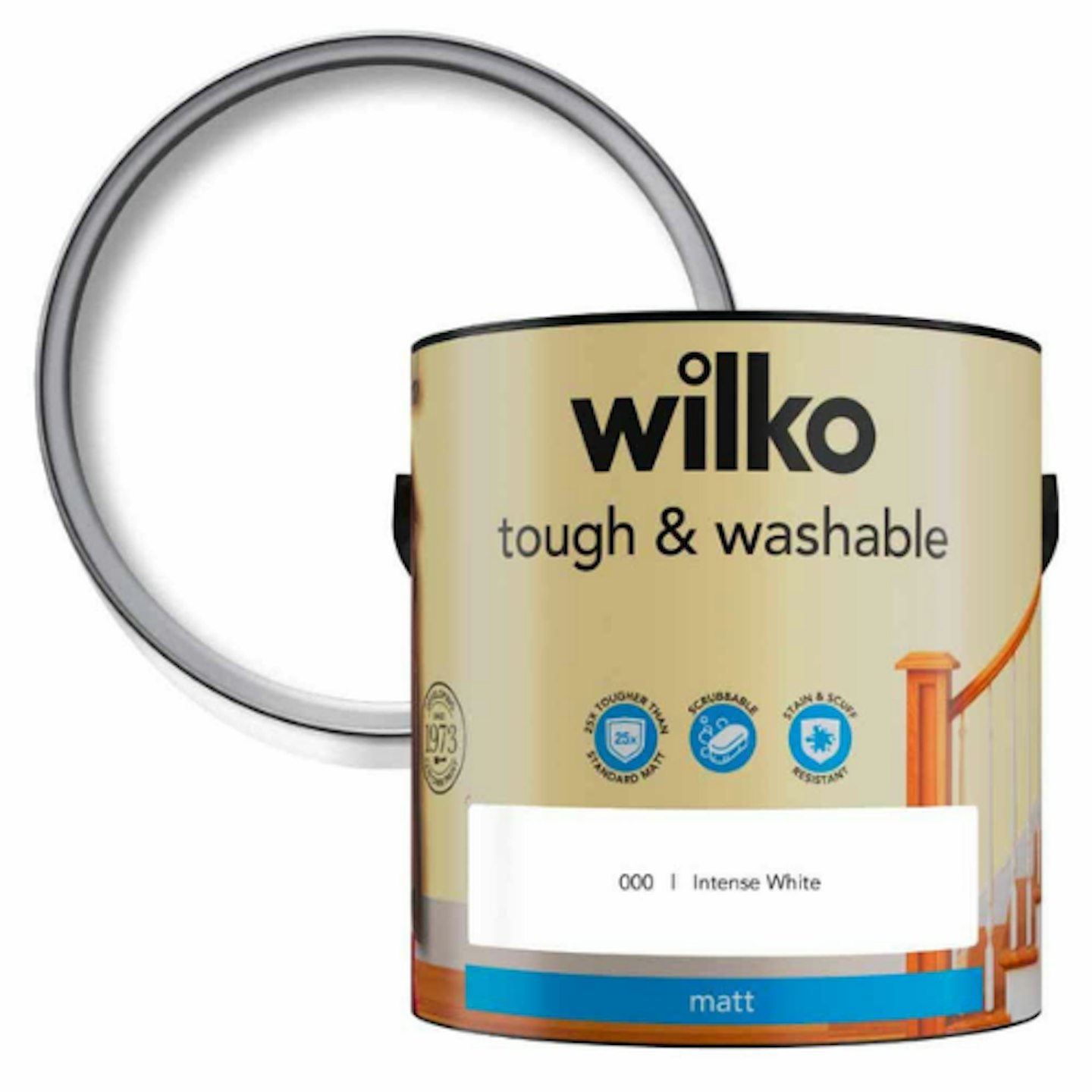 Wilko Tough & Washable Intense White Matt Emulsion Paint