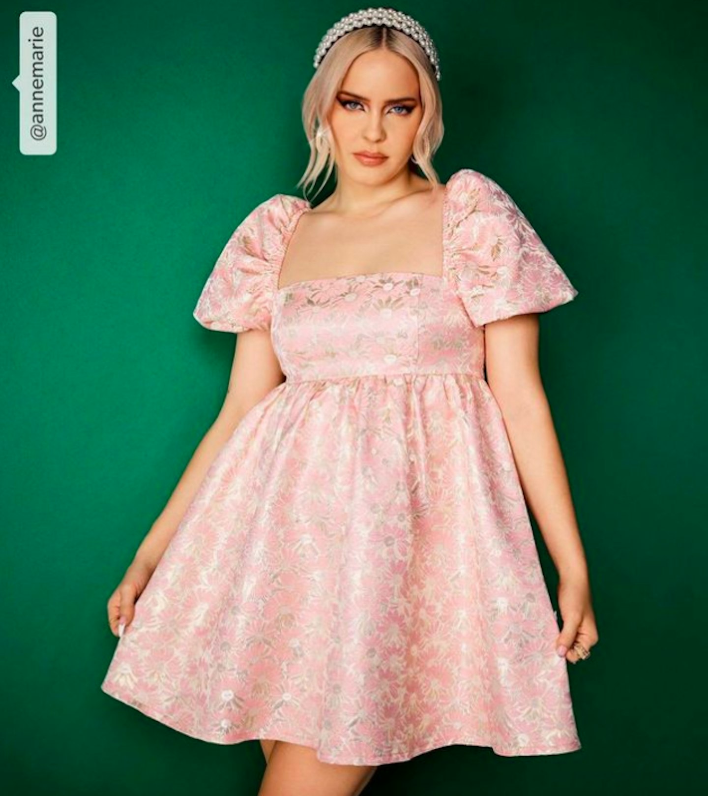Too Cute Pink Floral Babydoll Mini Dress