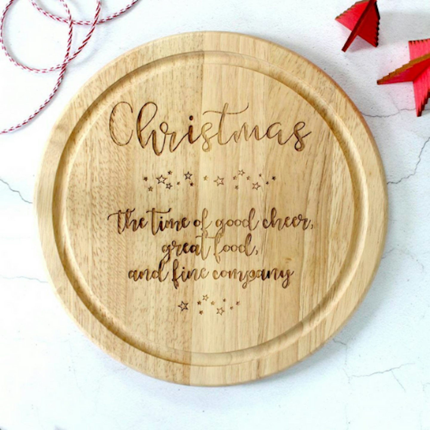 Cheese Board: Rocket and Fox Christmas Chopping Board Gift