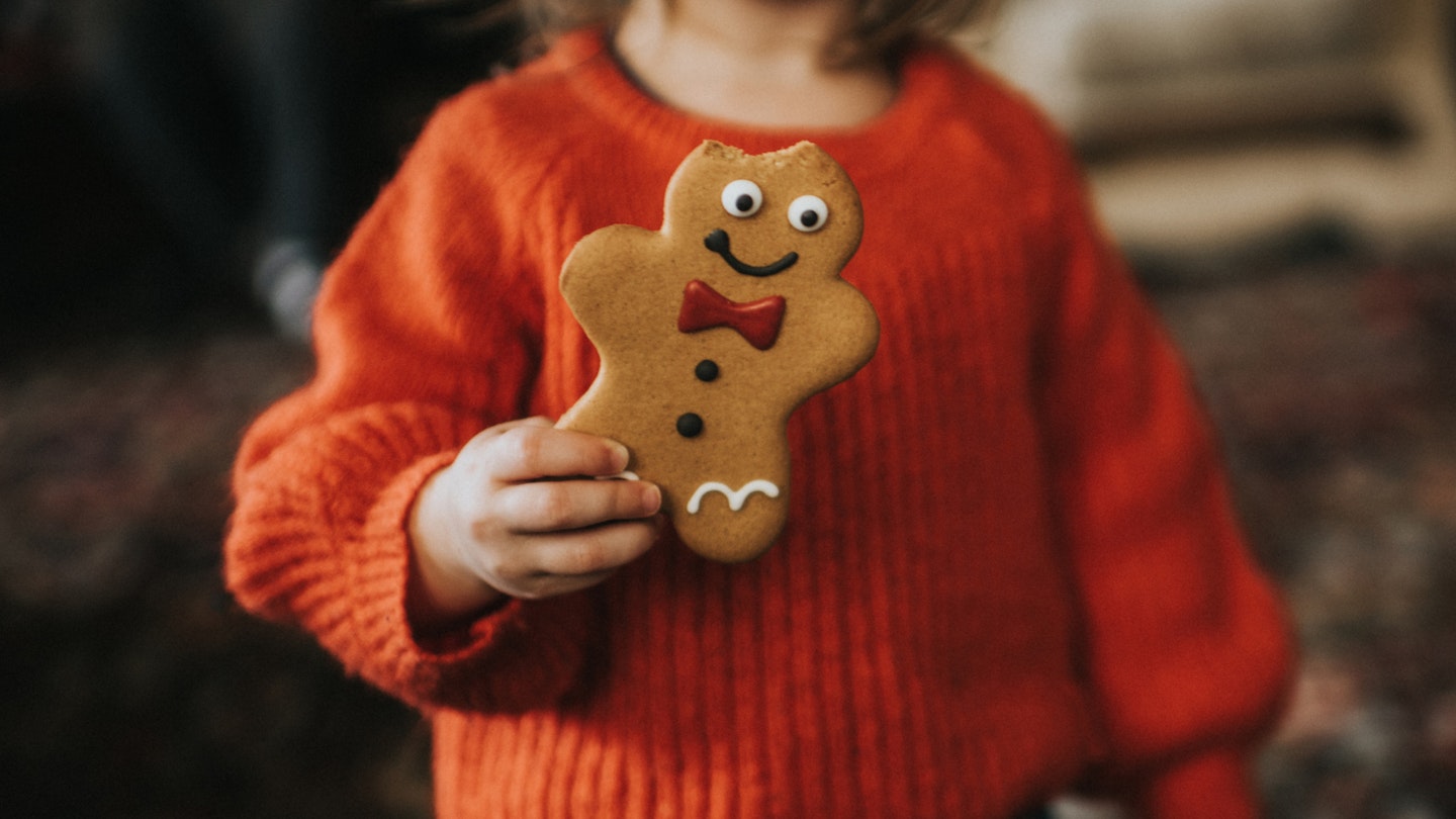 Child eating gingerbread
