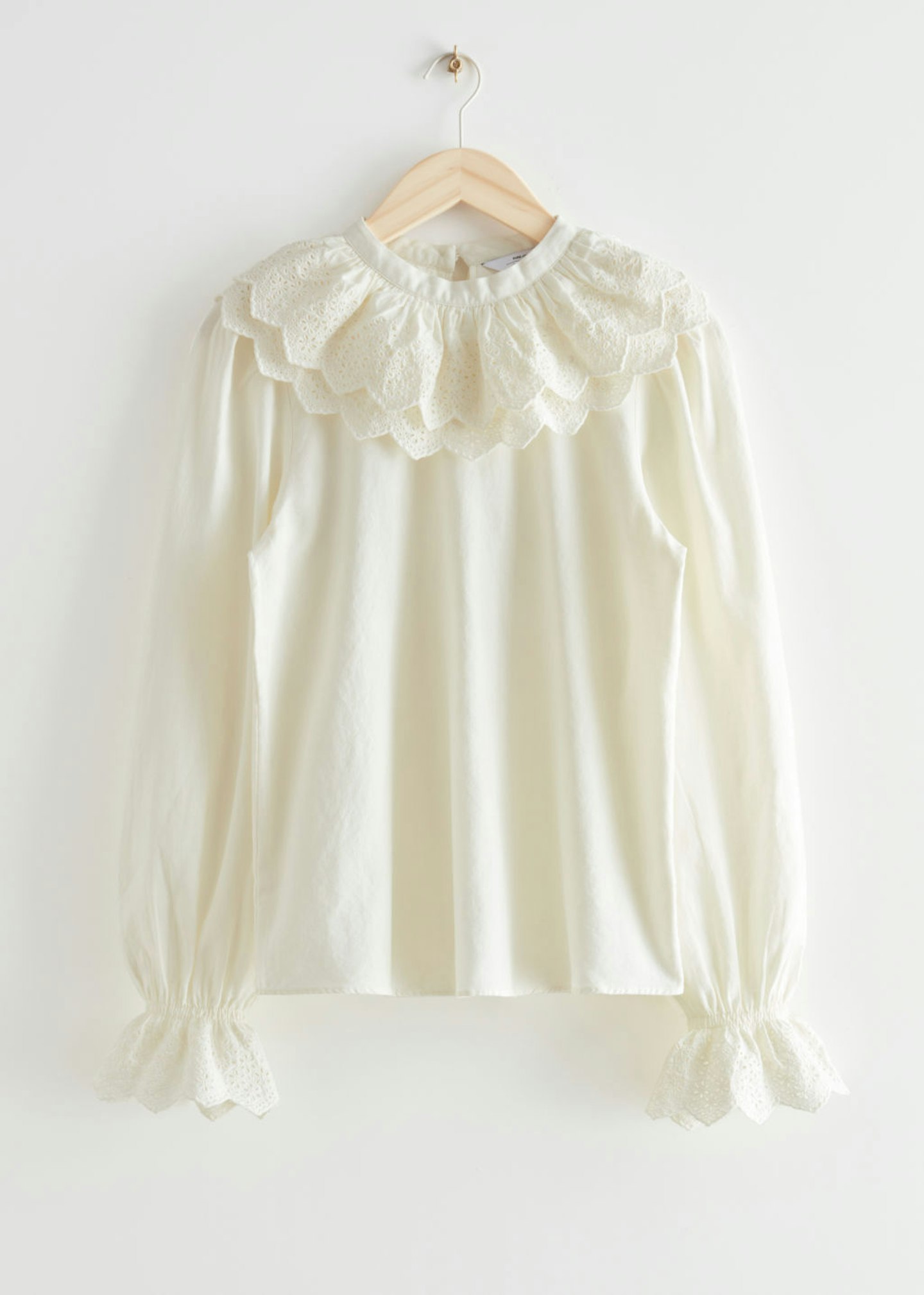 Embroidered Statement Collar Blouse, WAS £75 NOW £38